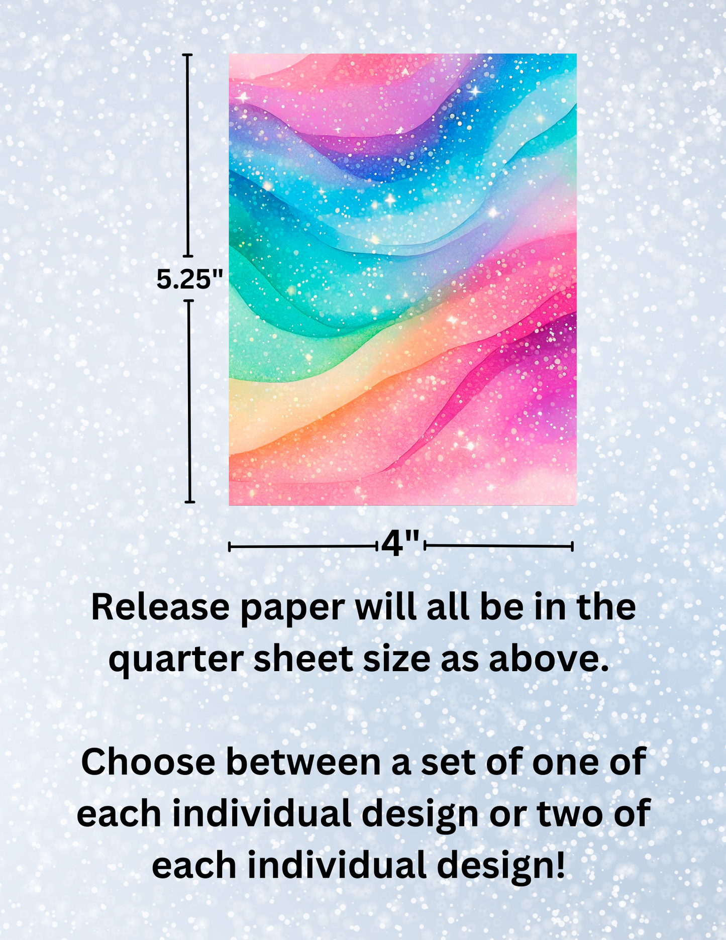 "Rainbow Stardust" Premium Diamond Painting Release Papers