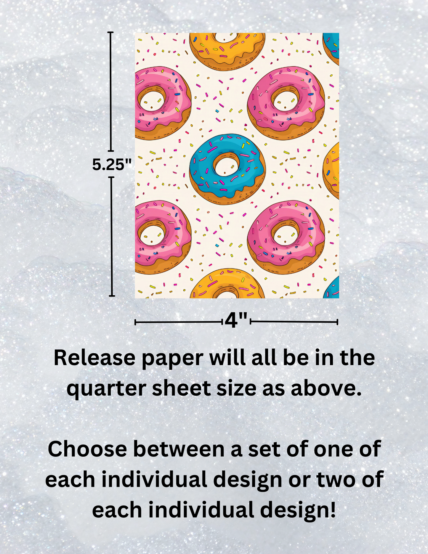 "Donuts & Sprinkles" Premium Diamond Painting Release Papers