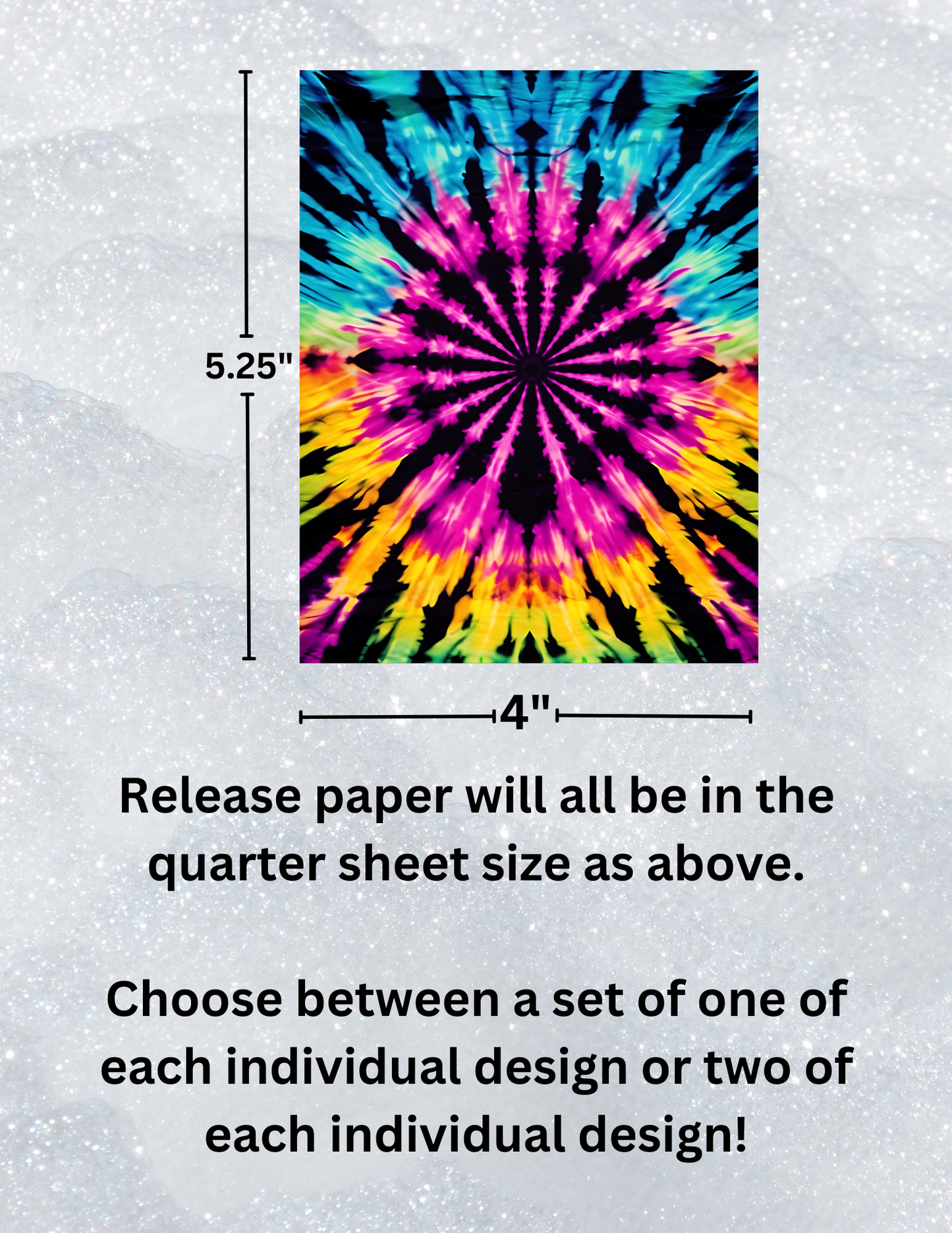 "Tie Dye Combo Pack" Premium Diamond Painting Release Papers