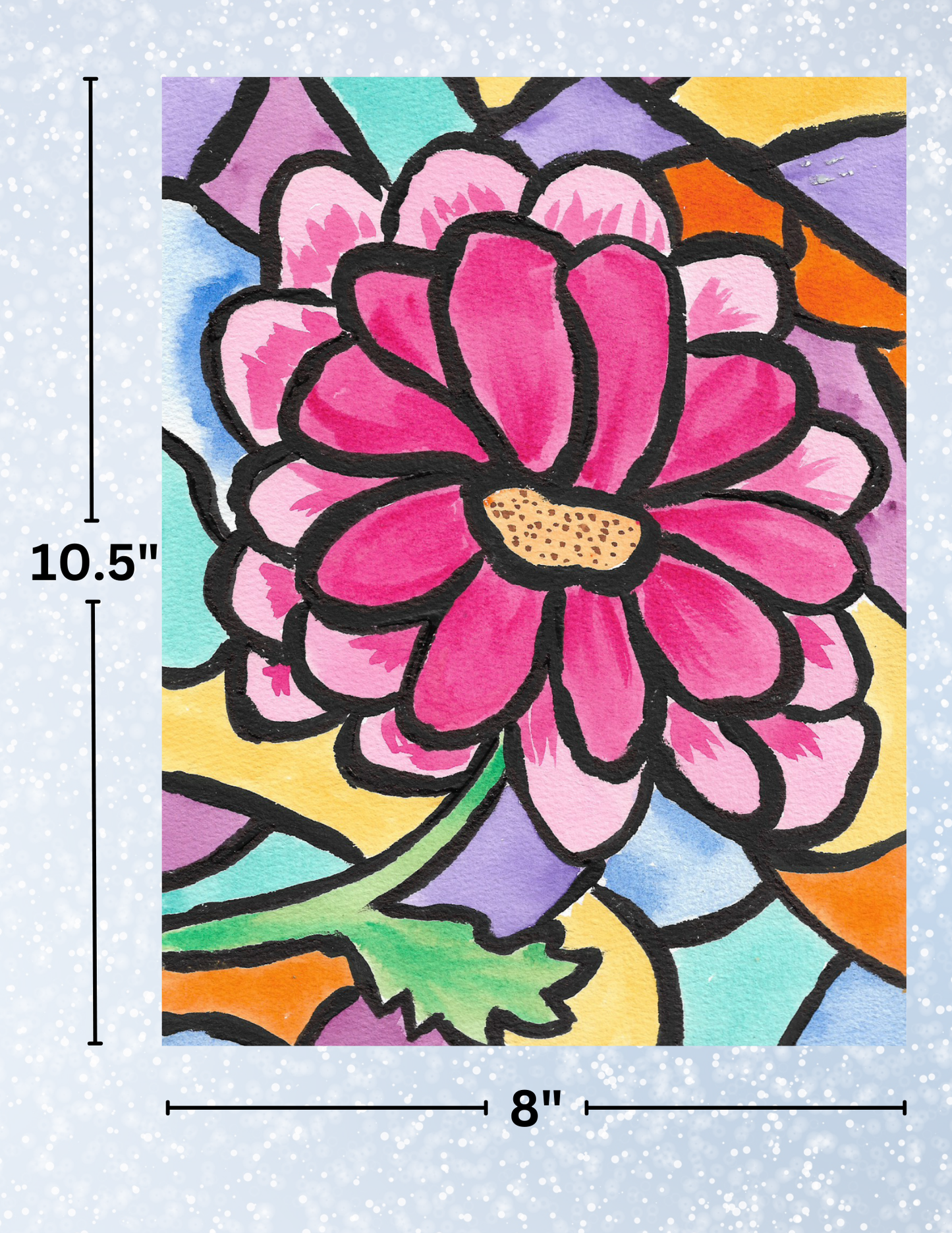 "Stained Glass Flower" By Crafting Journey Decorative Diamond Painting Release Papers