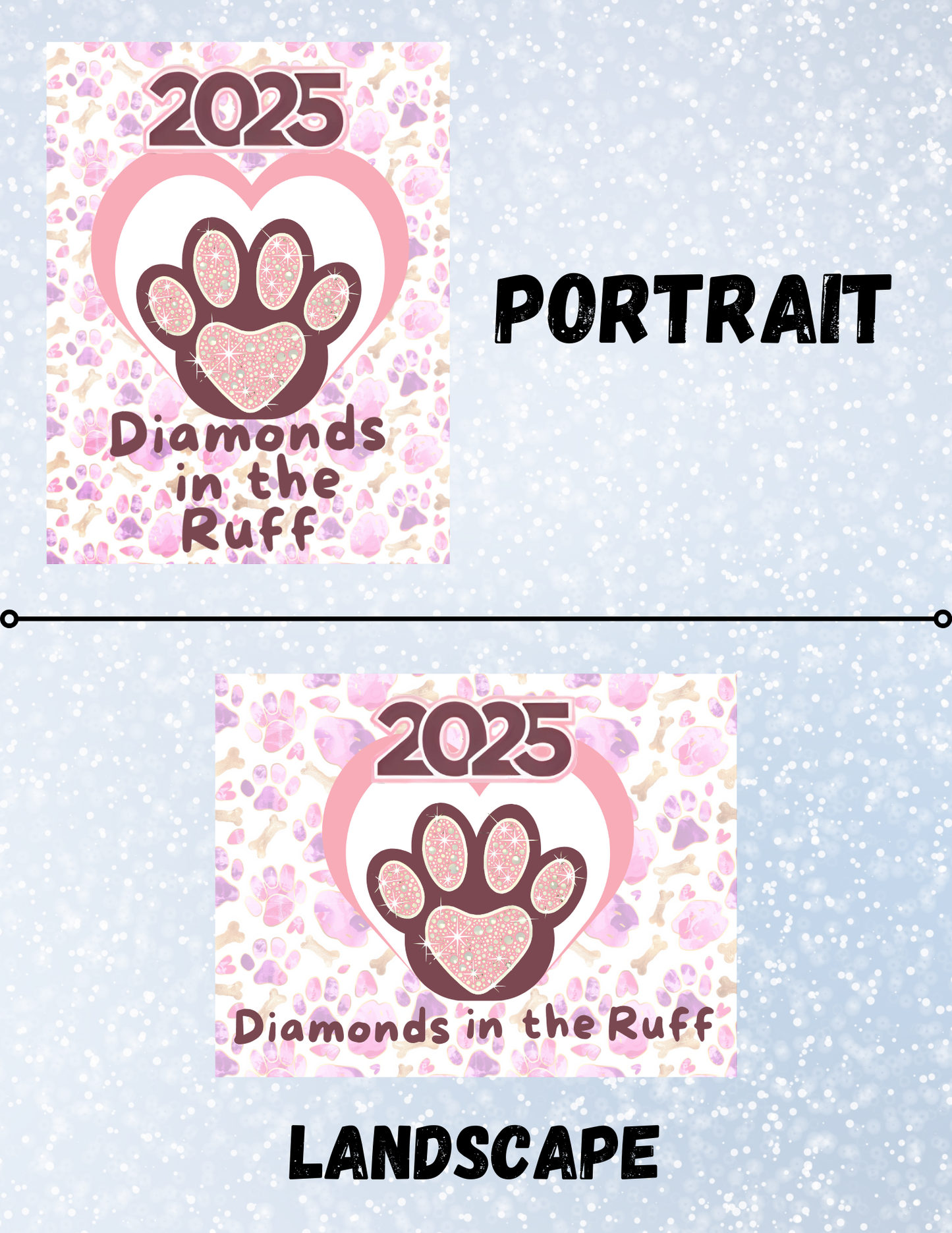 "Diamonds in the Ruff 2025" Decorative Diamond Painting Release Papers