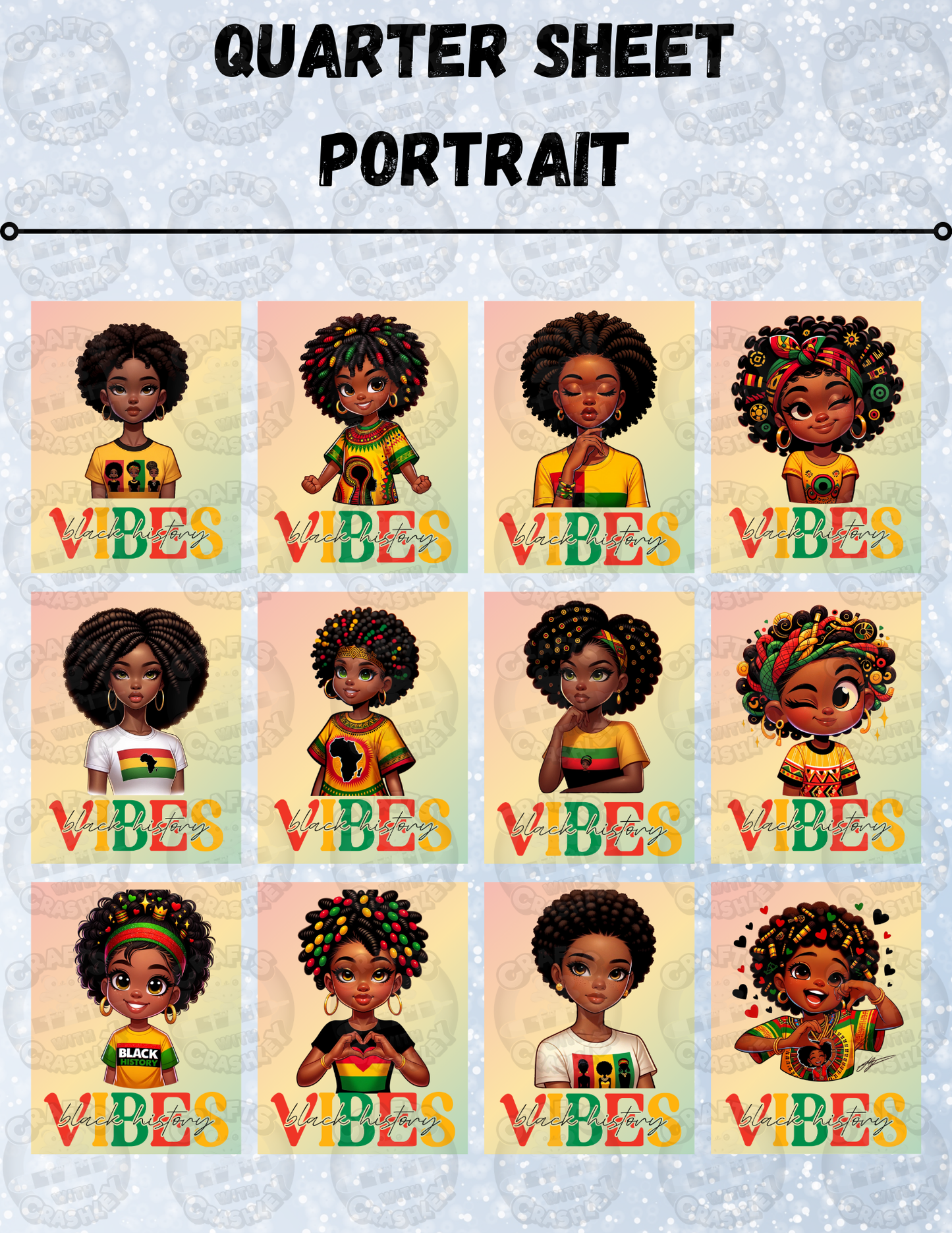 "Black History Vibes" Decorative Diamond Painting Release Paper