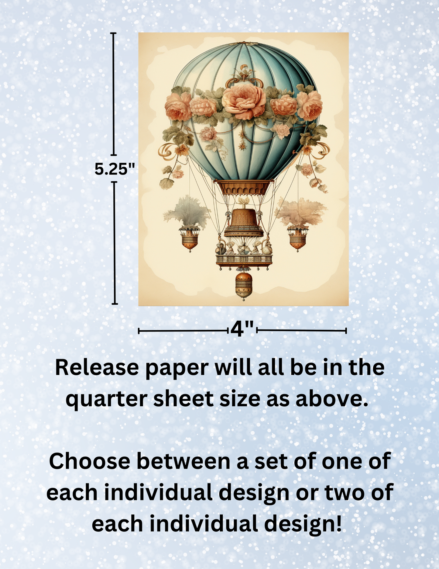 "Hot Air Balloons" Premium Diamond Painting Release Papers