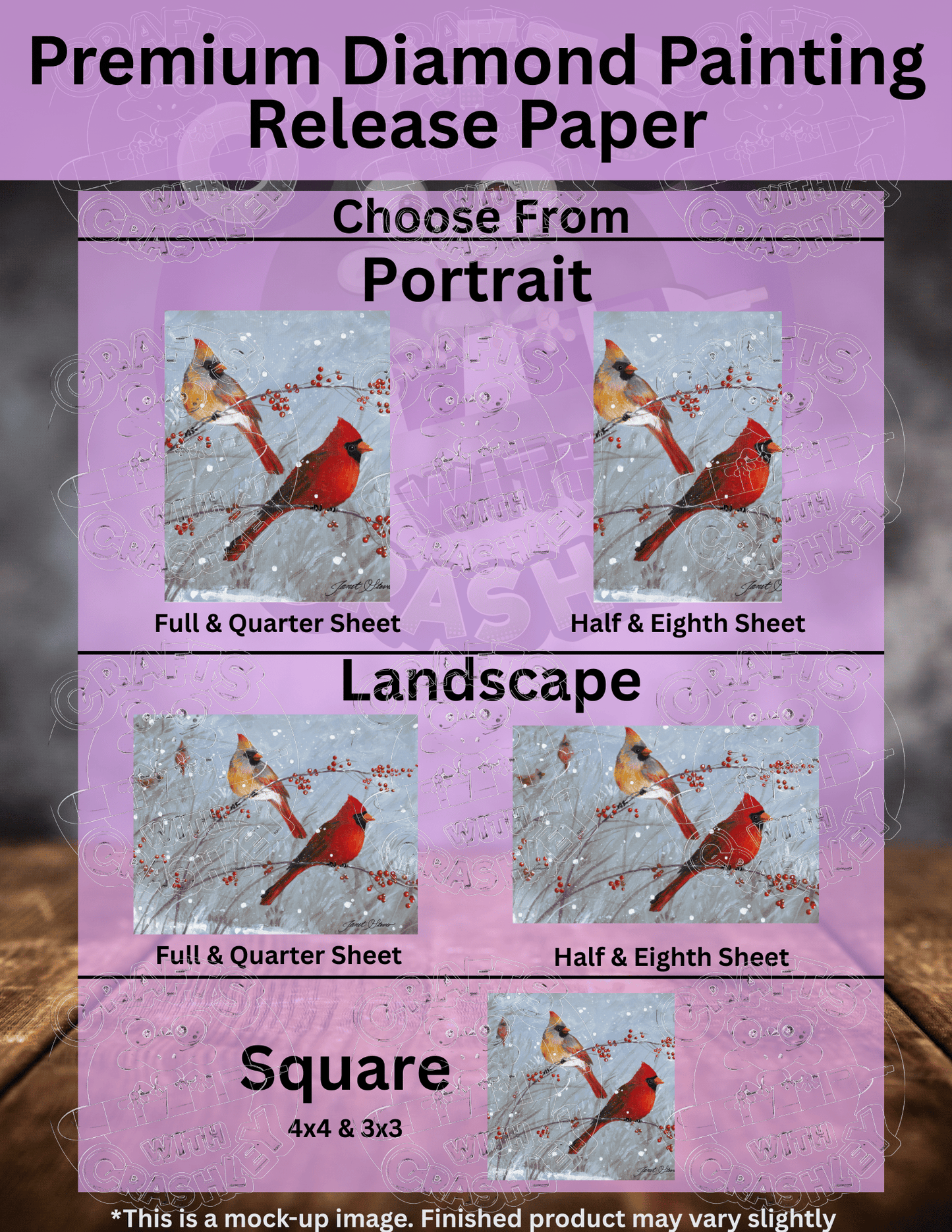 "Winter Cardinals" by ©Janet Stever Premium Accessories for Diamond Painting