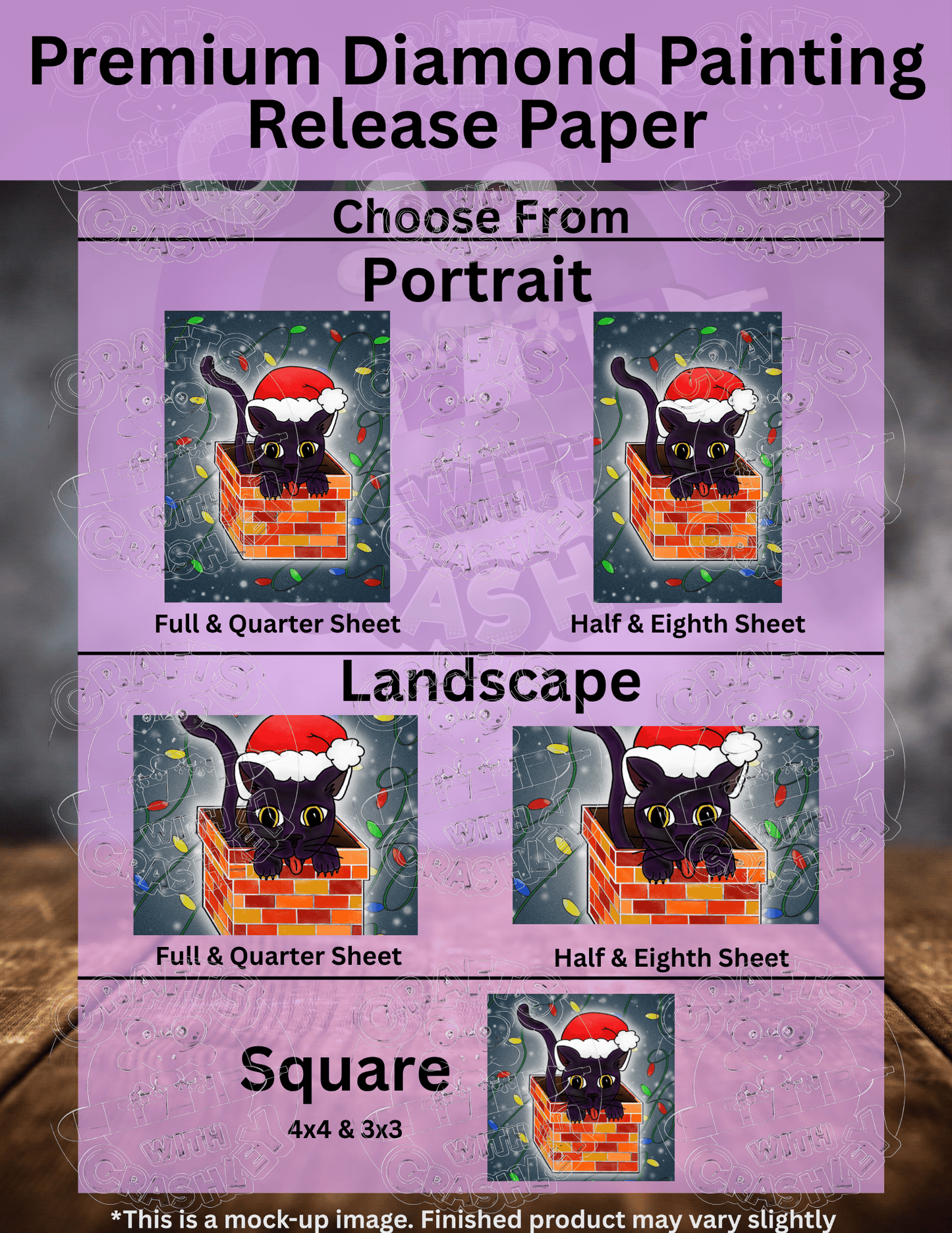 "Santa Kitty" by ©Kaleena Kollmeier Premium Accessories for Diamond Painting