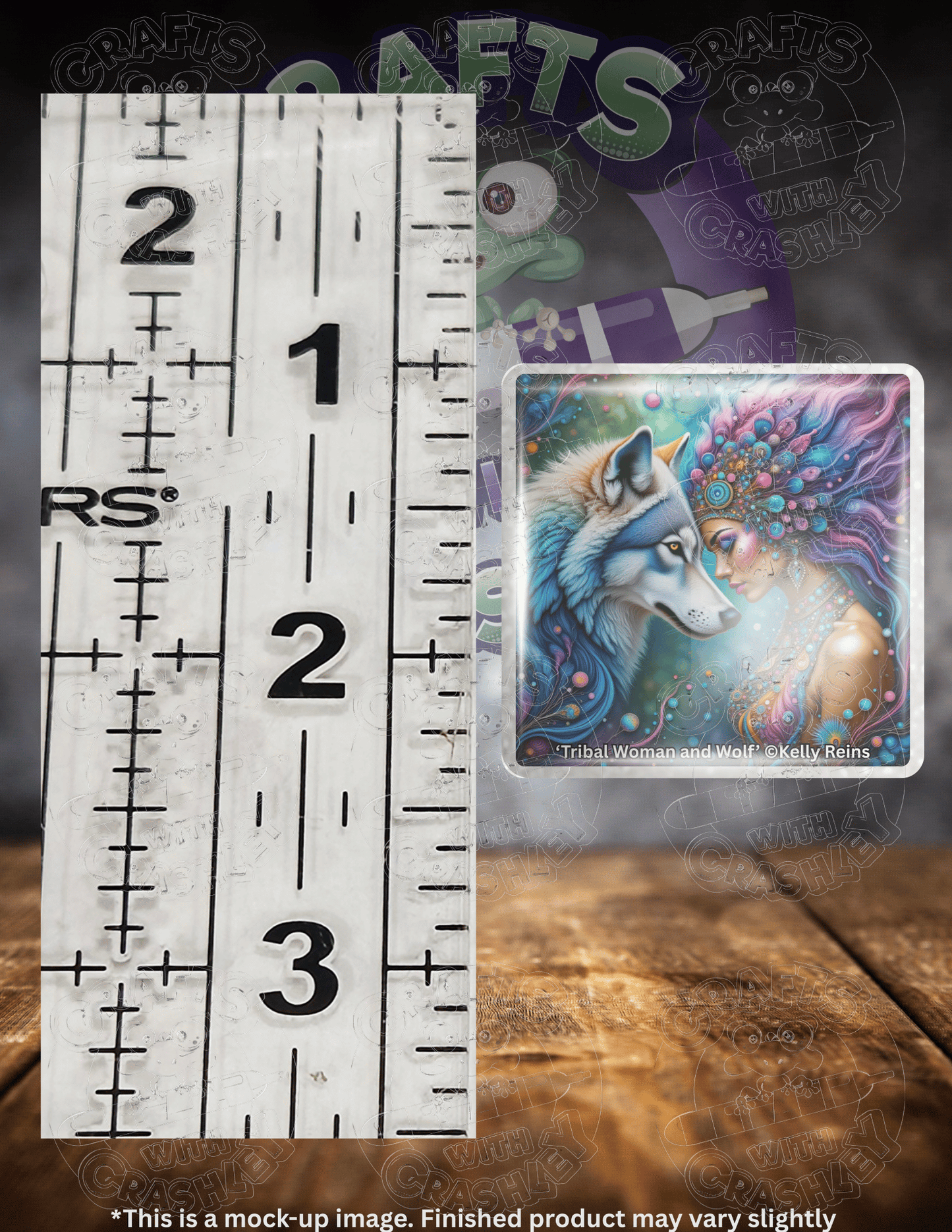 "Tribal Woman and Wolf" by ©Kelly Reins Premium Accessories for Diamond Painting