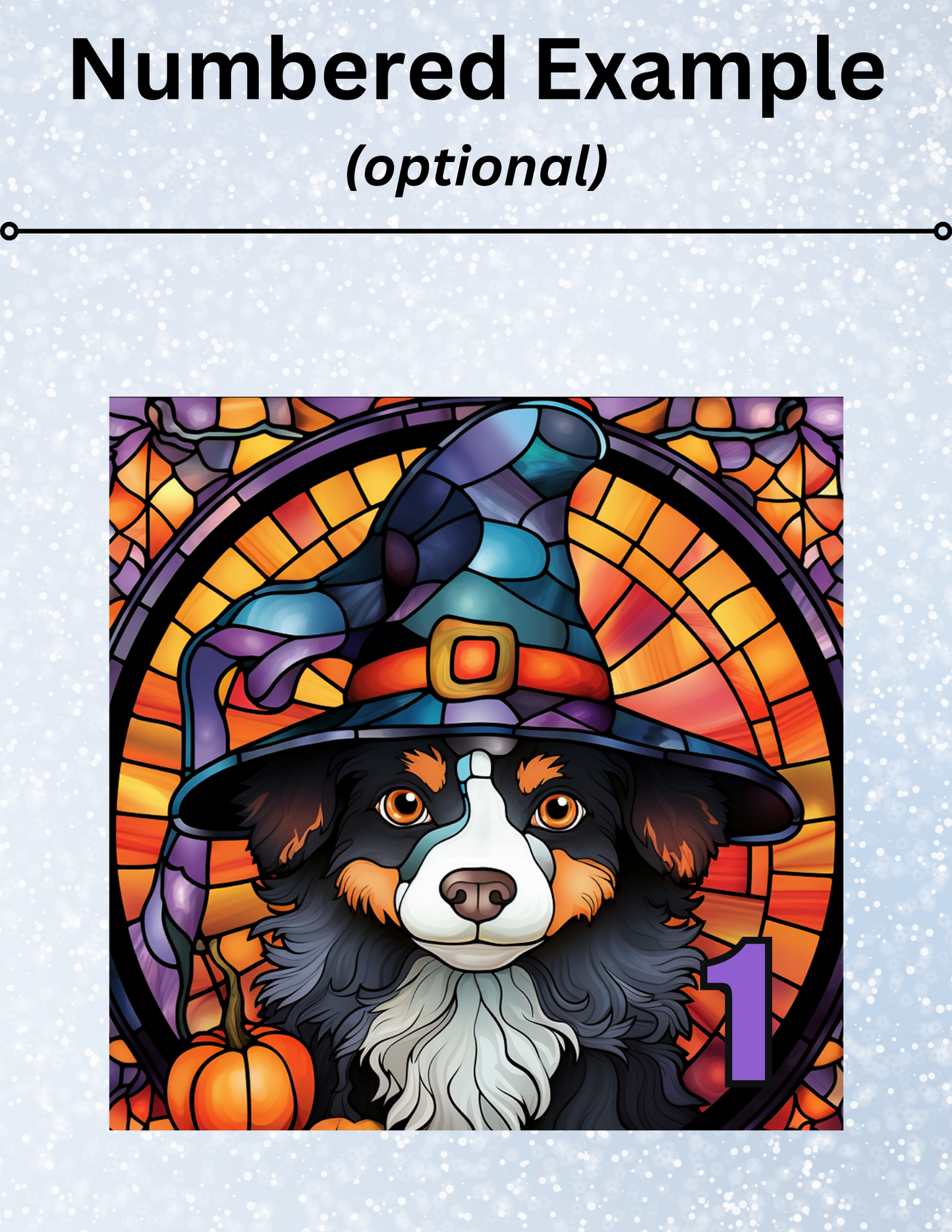 "Stained Glass Halloween Dogs" Decorative Diamond Painting Release Papers