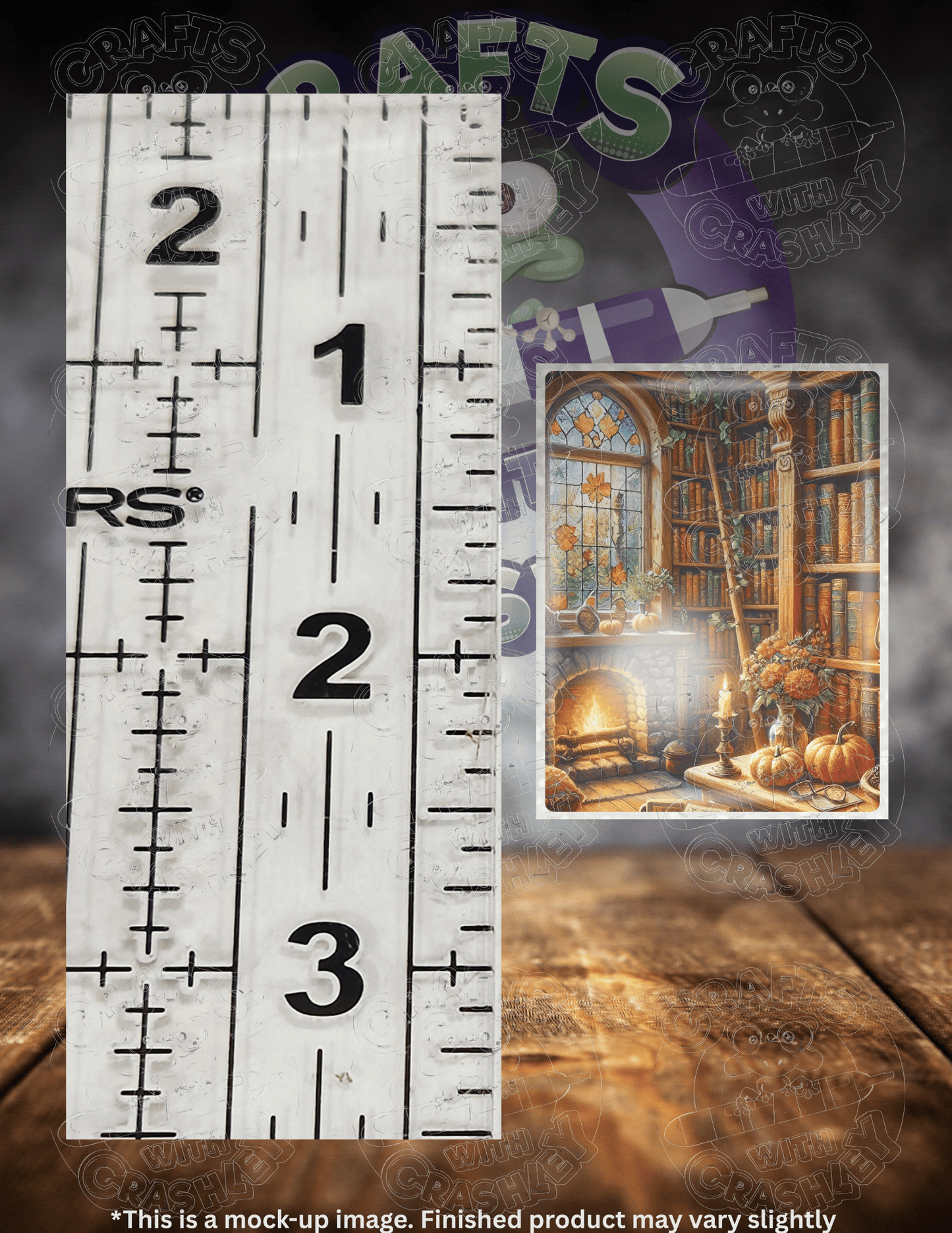 "Firelight Book Nook" Premium Accessories for Diamond Painting