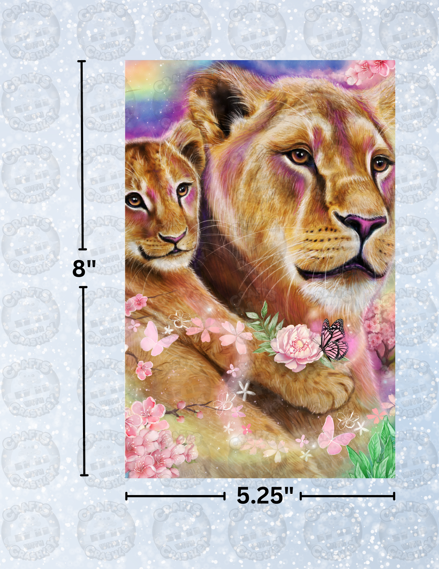 "Spring Breeze Lions" by ©Sheena Pike Decorative Diamond Painting Release Papers