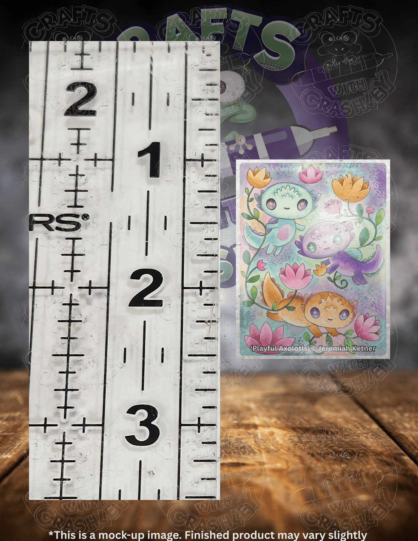 "Playful Axolotls" by ©Jeremiah Ketner Premium Accessories for Diamond Painting