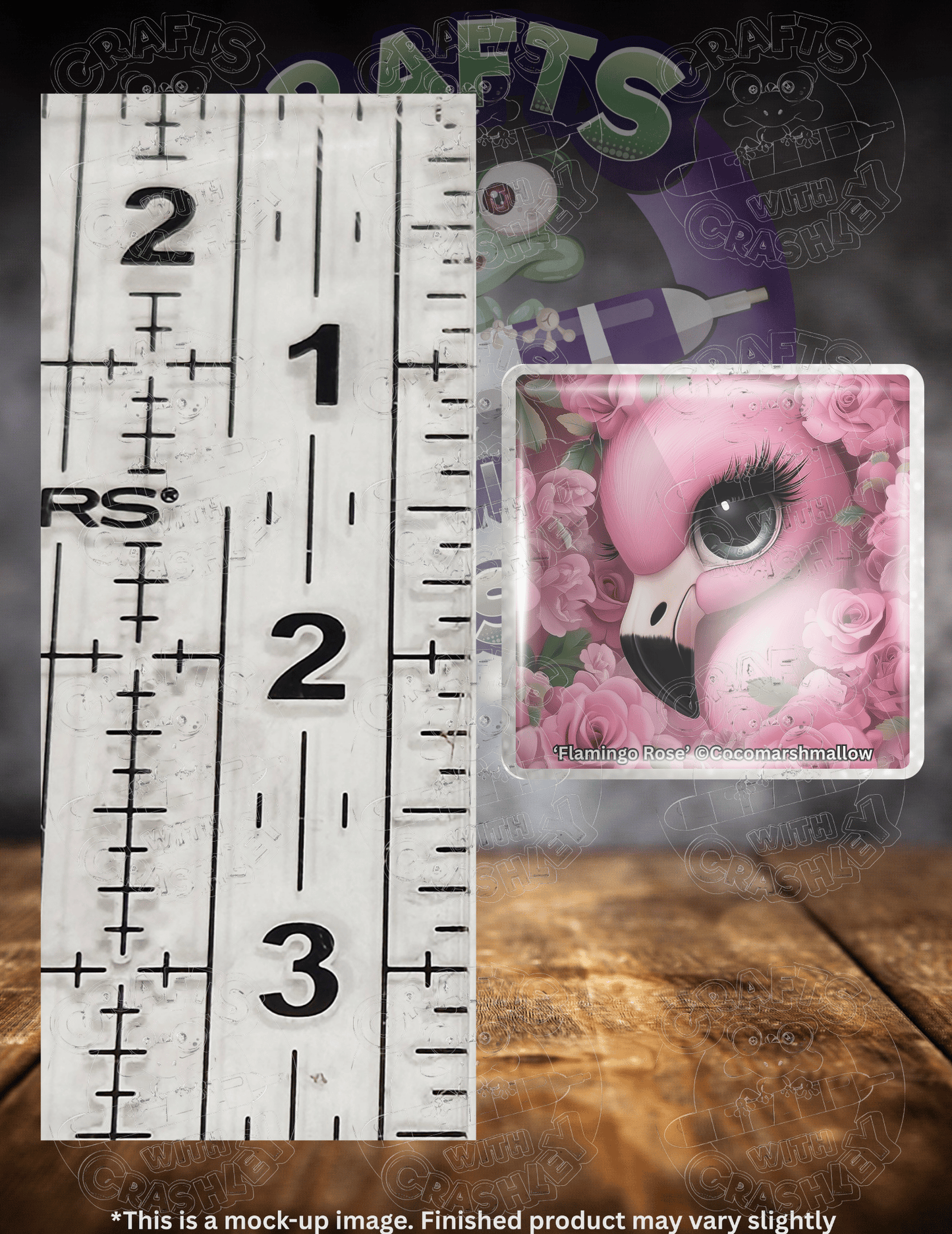 "Flamingo Rose" by ©Cocomarshmallow Premium Accessories for Diamond Painting