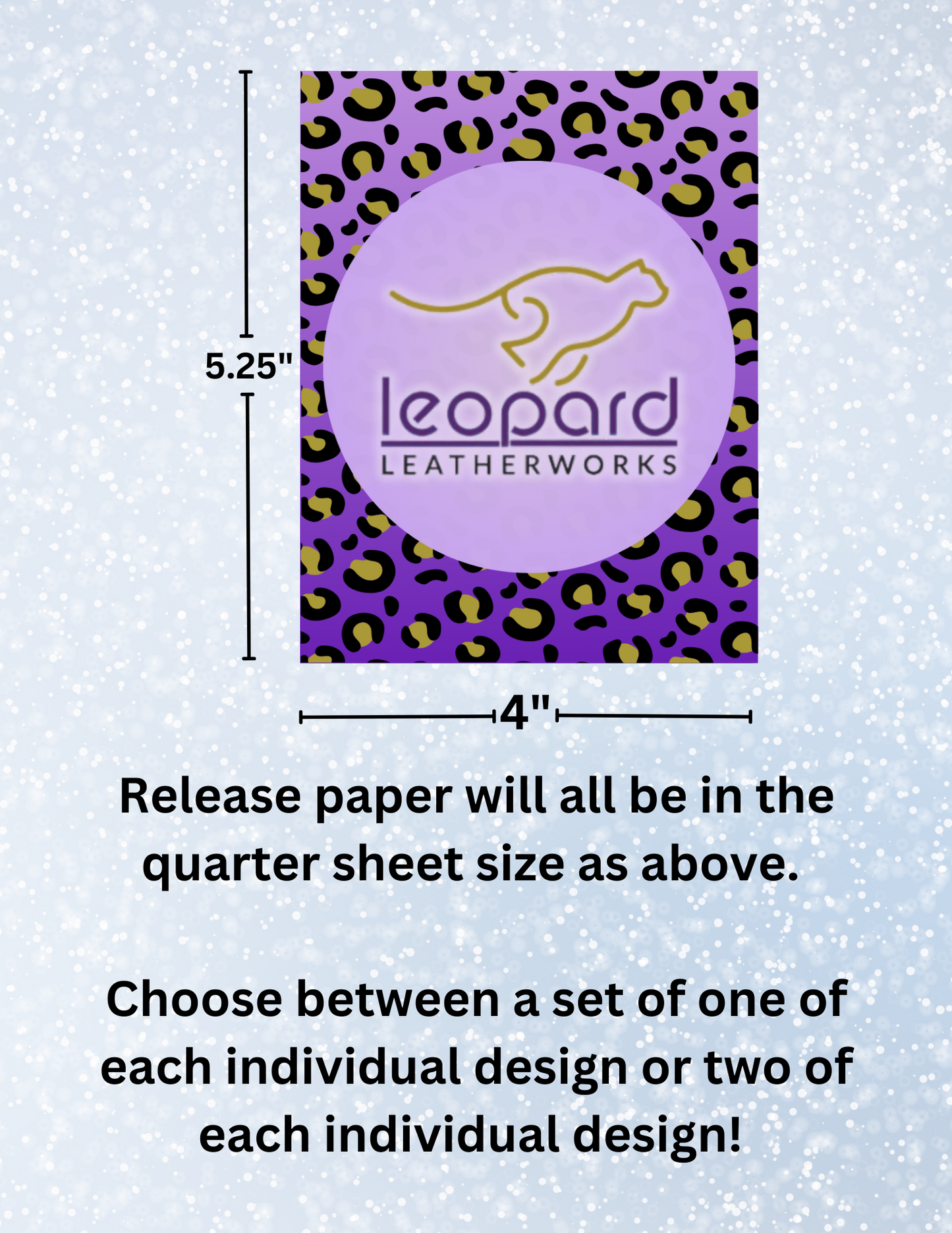 "Leopard Leatherworks 2" Decorative Diamond Painting Release Papers