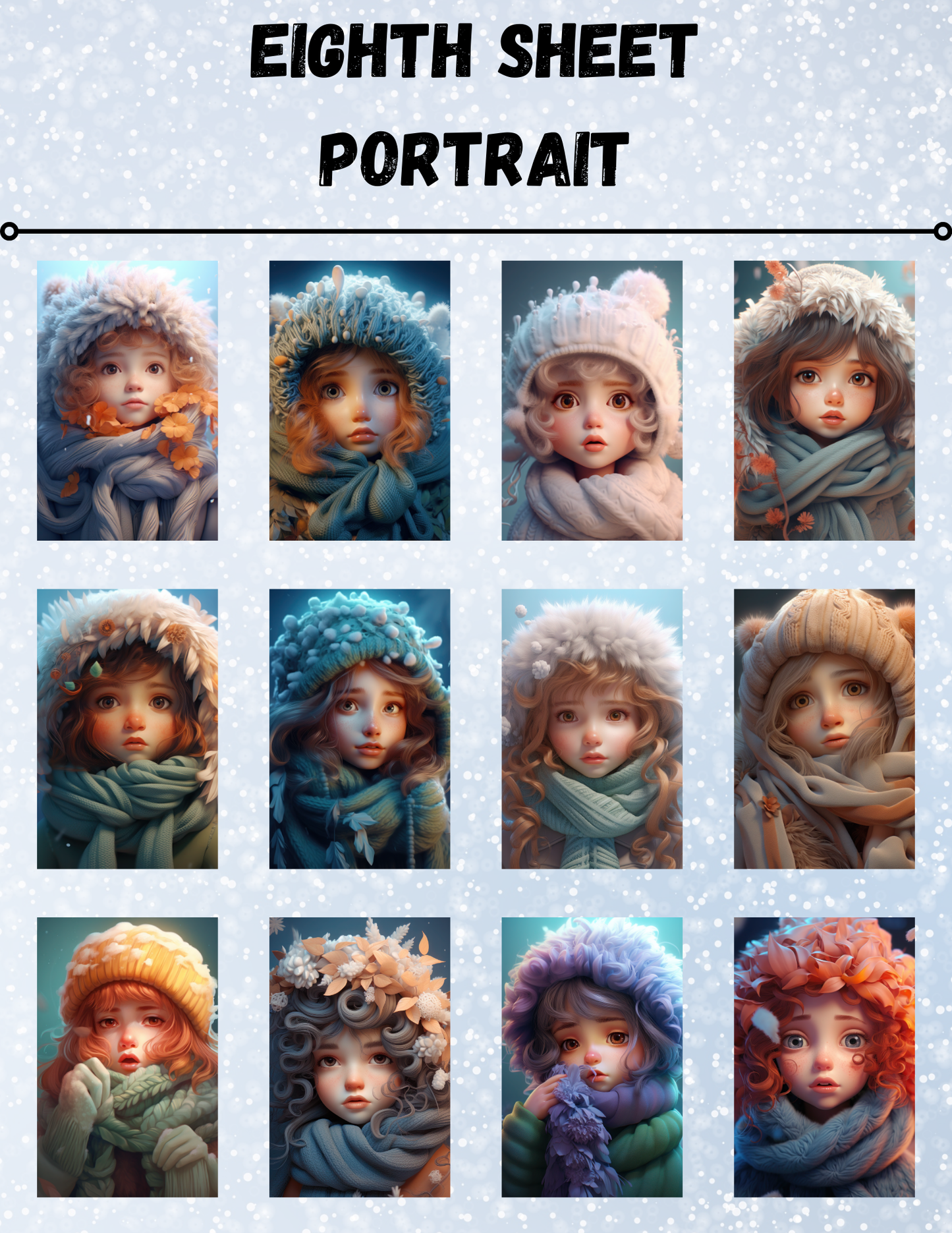 "Winter Girl" Decorative Diamond Painting Release Paper