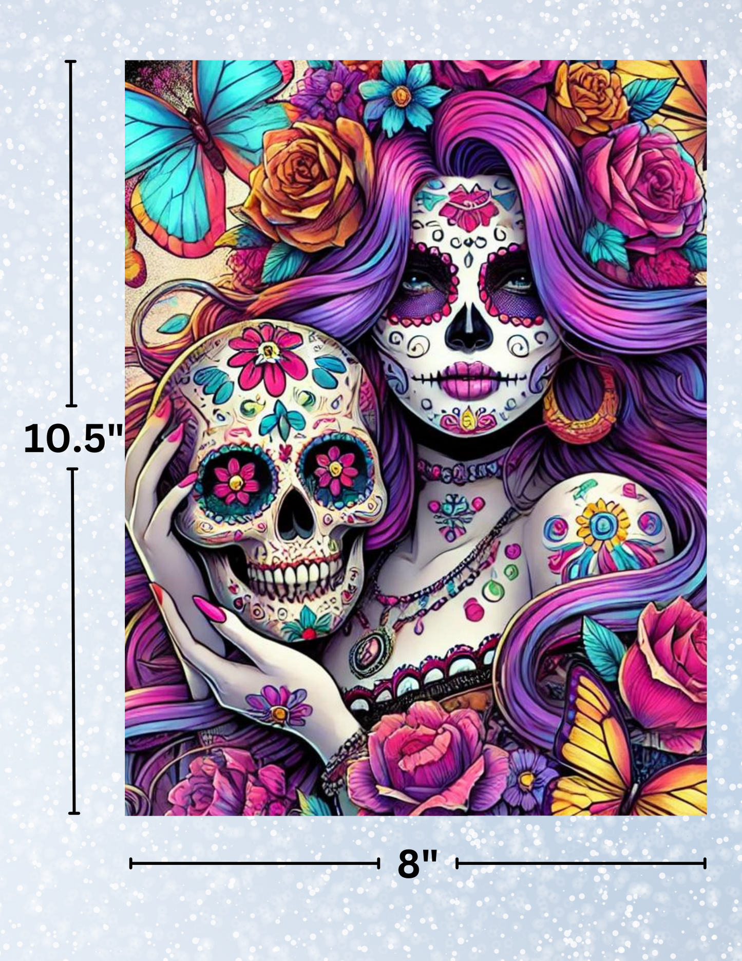 "Sugar Skull Goddess" Decorative Diamond Painting Release Papers