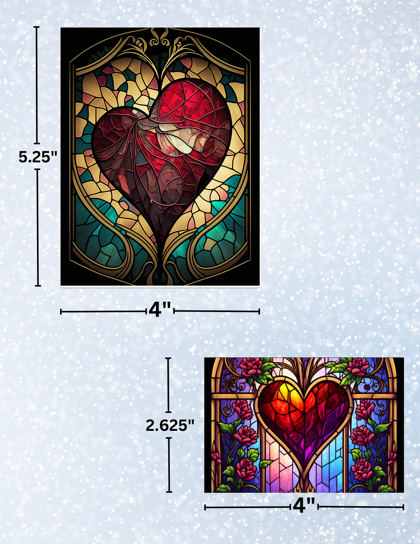 "Glass Love" Decorative Diamond Painting Release Paper