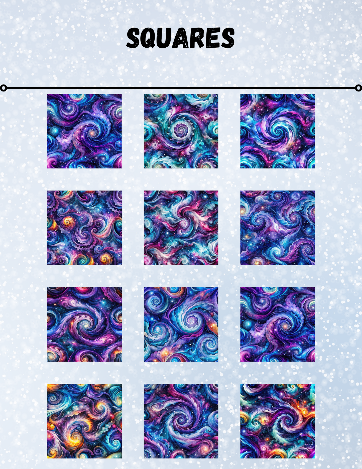 "Neon Galaxy" Decorative Diamond Painting Release Papers