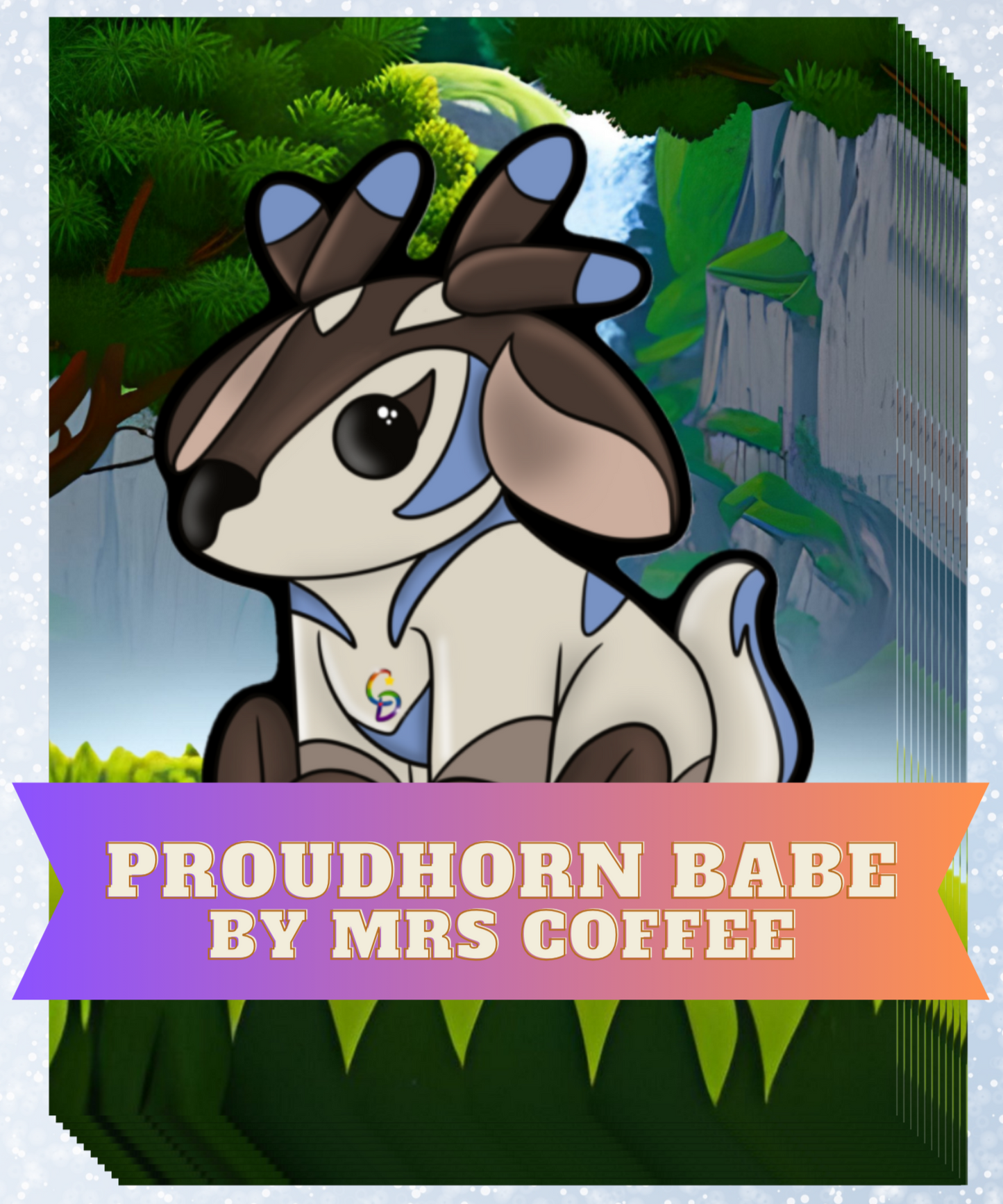 "Proudhorn Babe" by Mrs Coffee Decorative Diamond Painting Release Papers