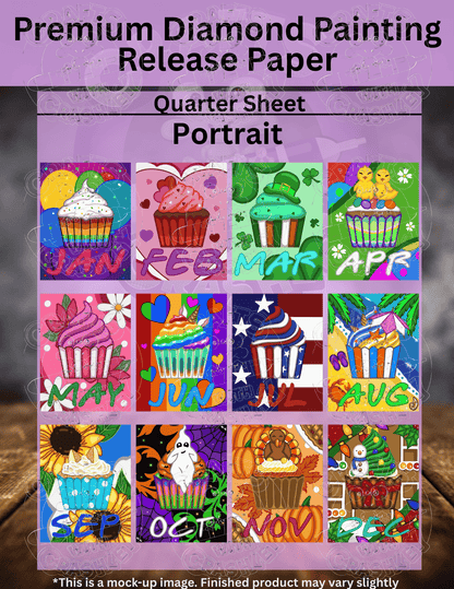 "Cupcake for Every Month" by ©Emma Casey Premium Accessories for Diamond Painting