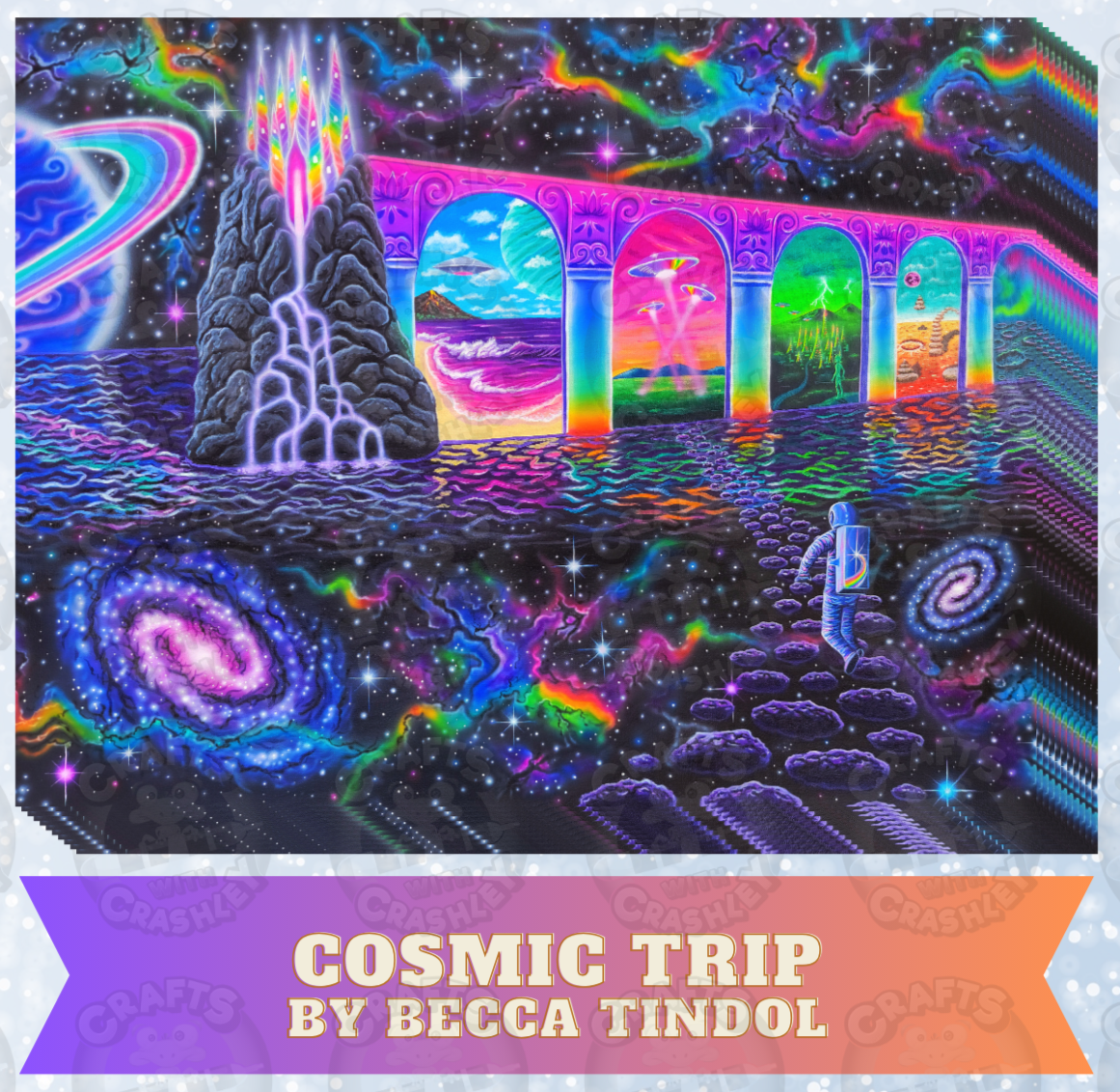 "Cosmic Trip" by Becca Tindol Decorative Diamond Painting Release Papers