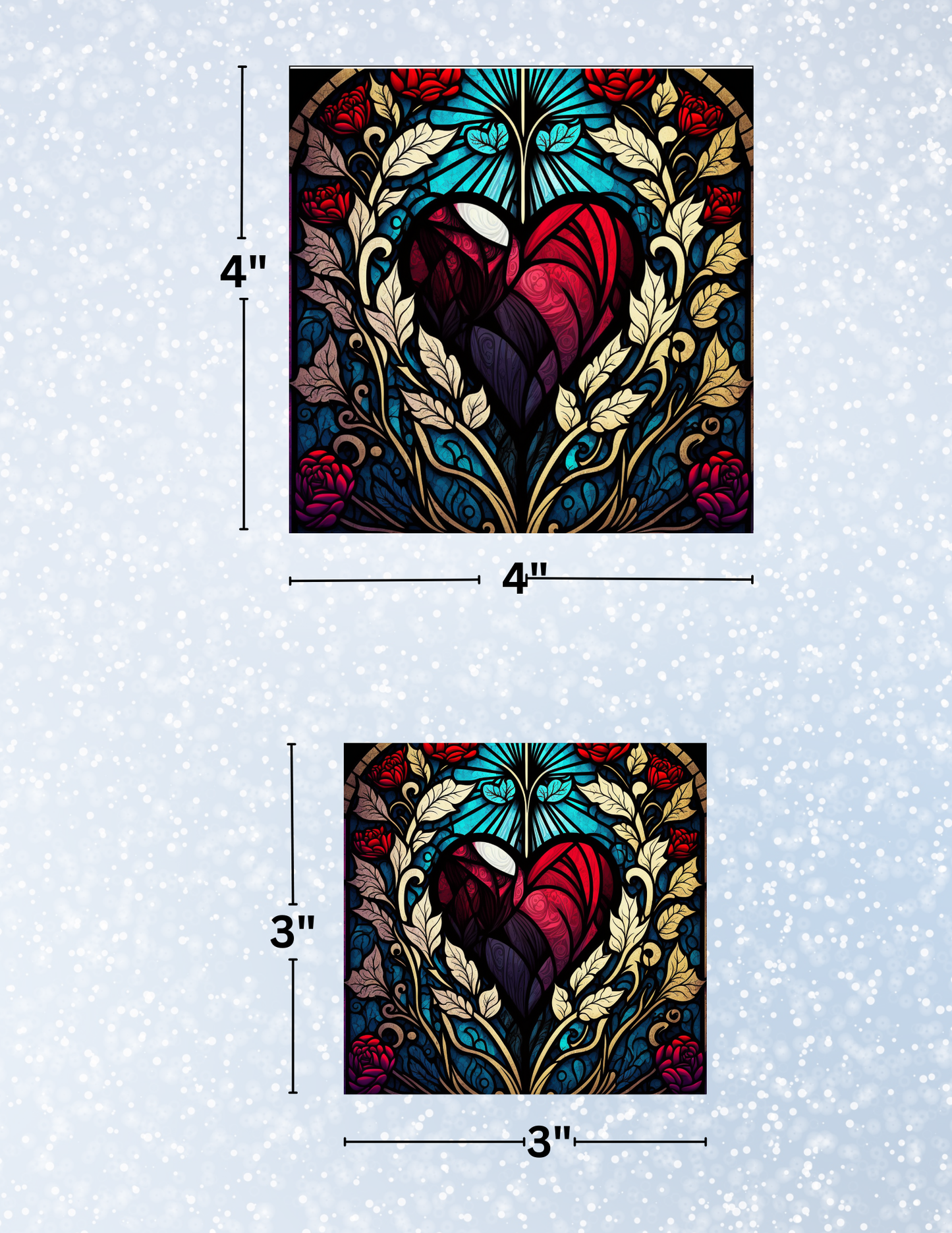 "Glass Love" Decorative Diamond Painting Release Paper