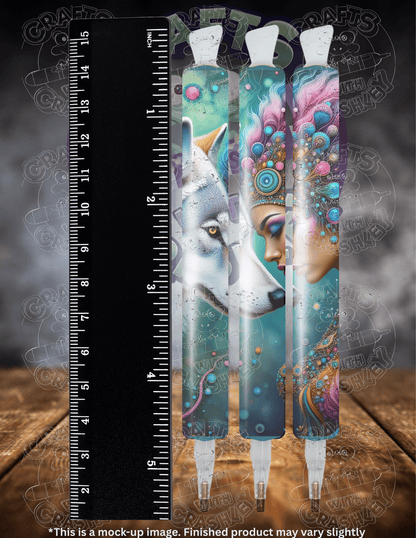 "Tribal Woman and Wolf" by ©Kelly Reins Premium Accessories for Diamond Painting