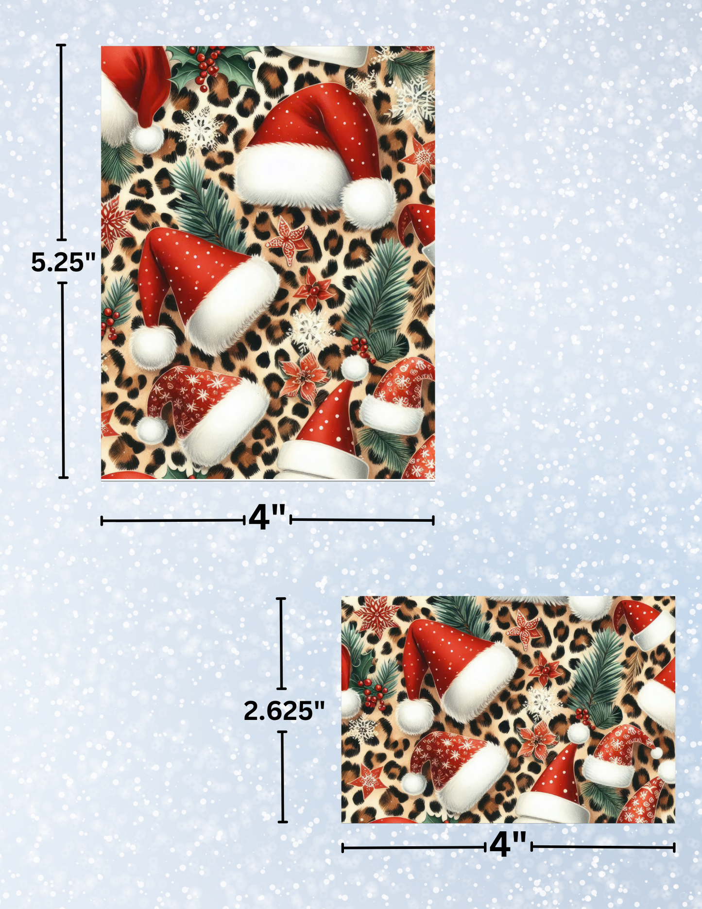 "Holiday Leopard" Decorative Diamond Painting Release Papers