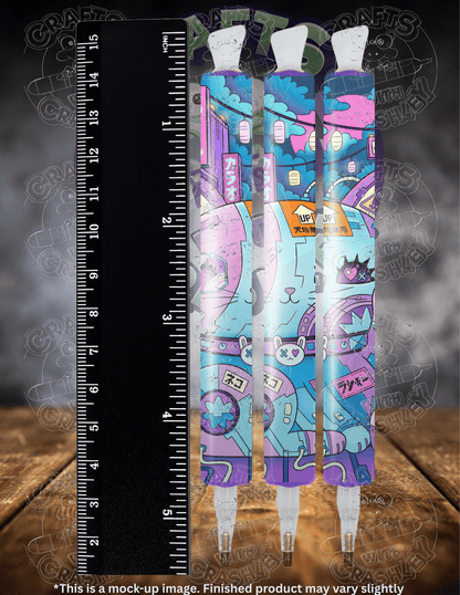 "Lucky Cat Cyber Punk" by ©Jeremiah Ketner Premium Accessories for Diamond Painting