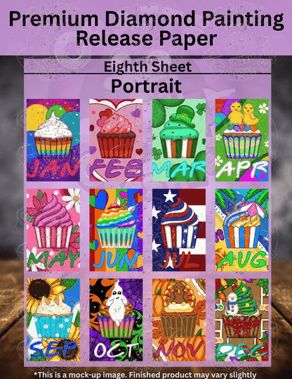 "Cupcake for Every Month" by ©Emma Casey Premium Accessories for Diamond Painting
