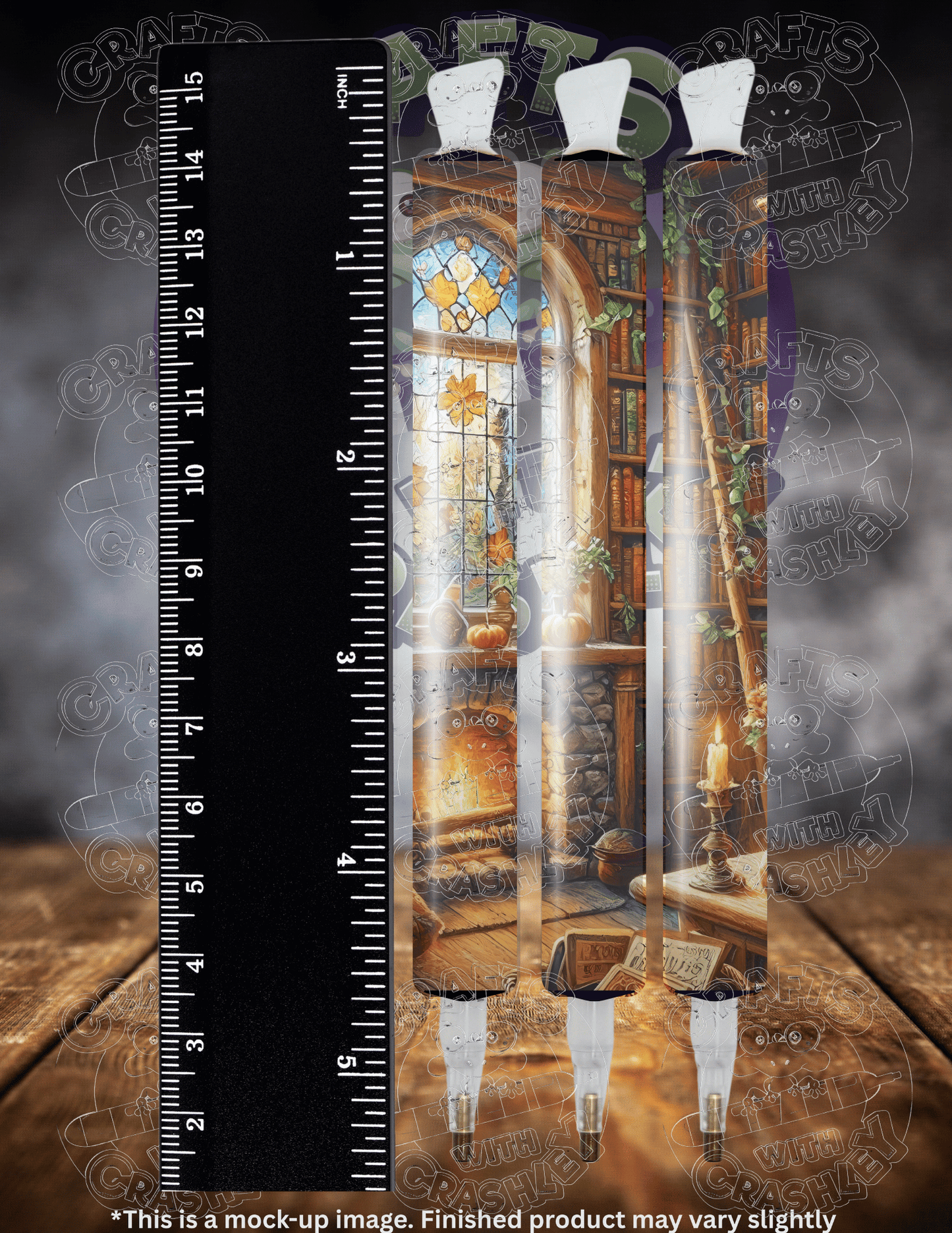 "Firelight Book Nook" Premium Accessories for Diamond Painting