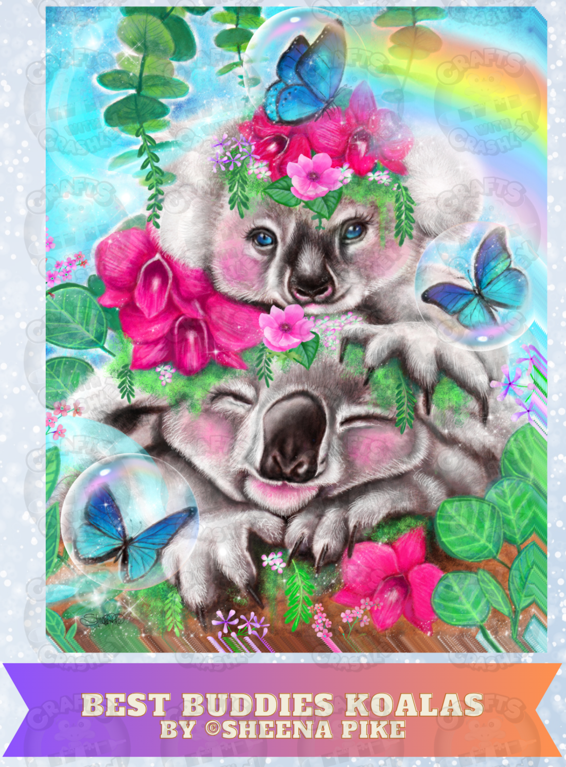 "Best Buddies Koalas" by ©Sheena Pike Decorative Diamond Painting Release Papers