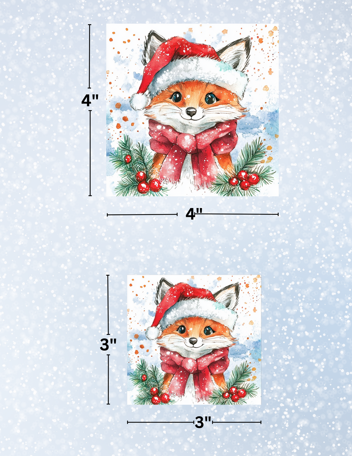 "Christmas Foxes" Decorative Diamond Painting Release Papers