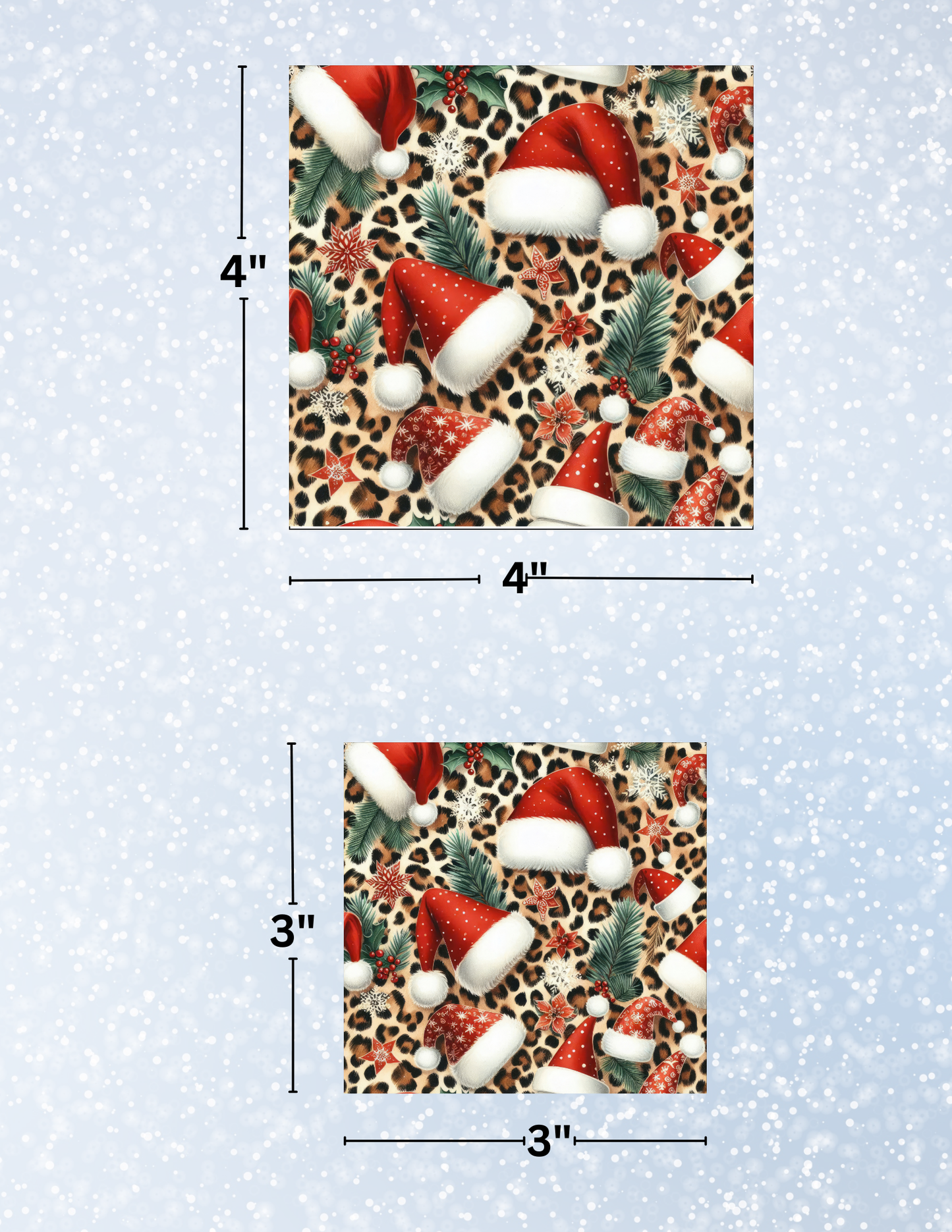 "Holiday Leopard" Decorative Diamond Painting Release Papers