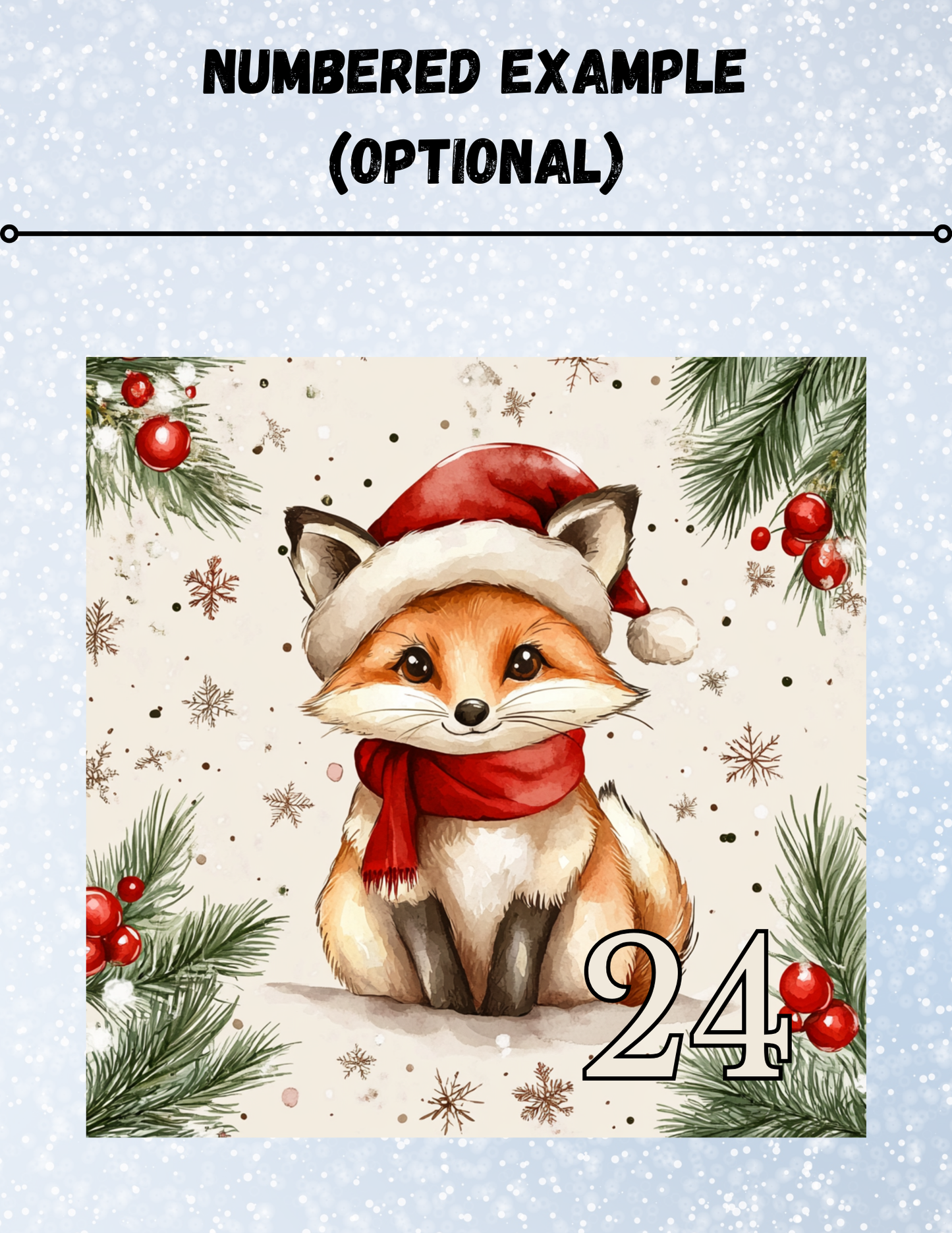 "Christmas Foxes" Decorative Diamond Painting Release Papers