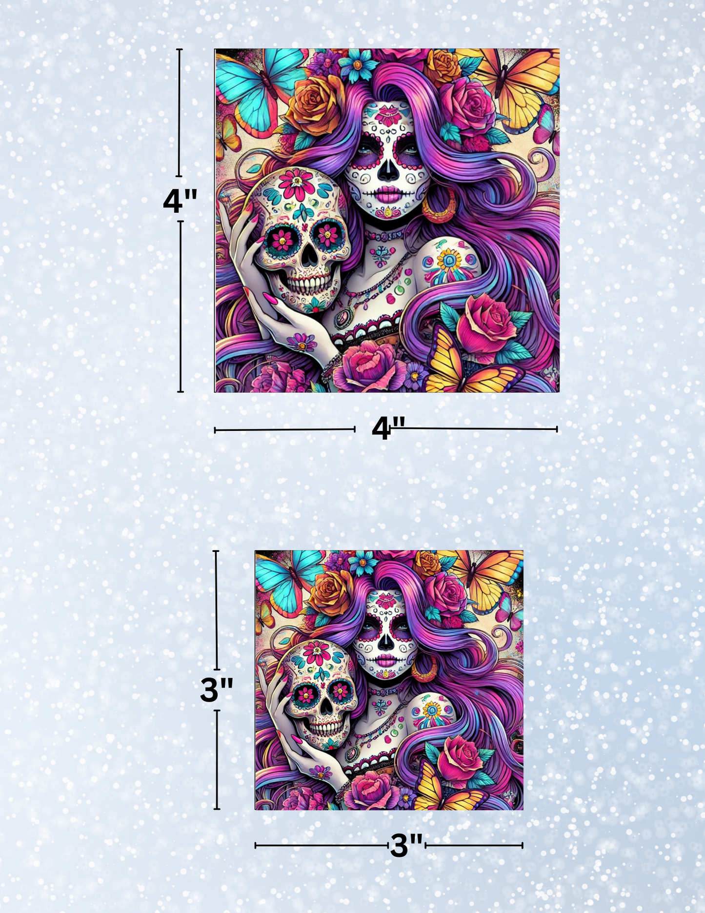 "Sugar Skull Goddess" Decorative Diamond Painting Release Papers