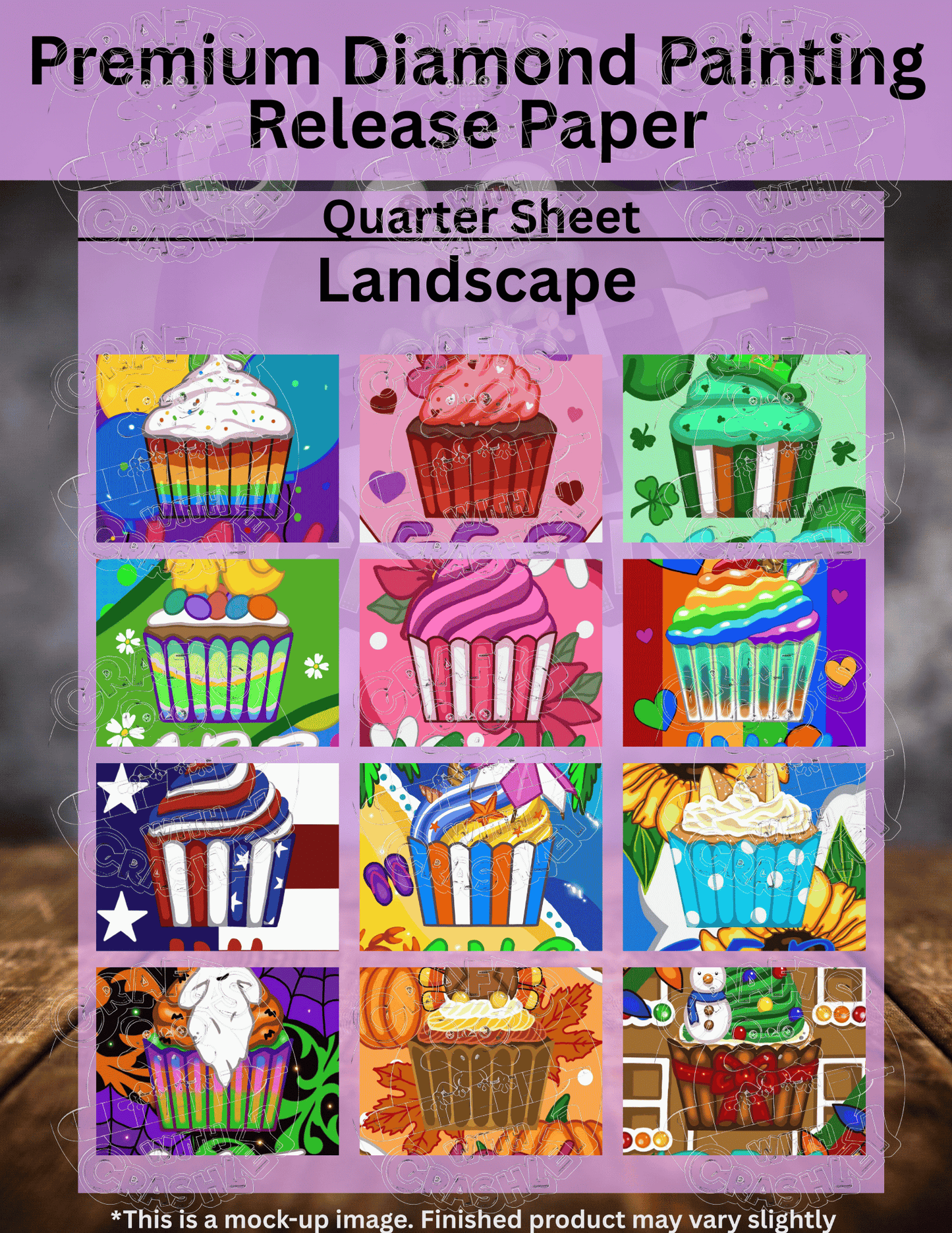 "Cupcake for Every Month" by ©Emma Casey Premium Accessories for Diamond Painting