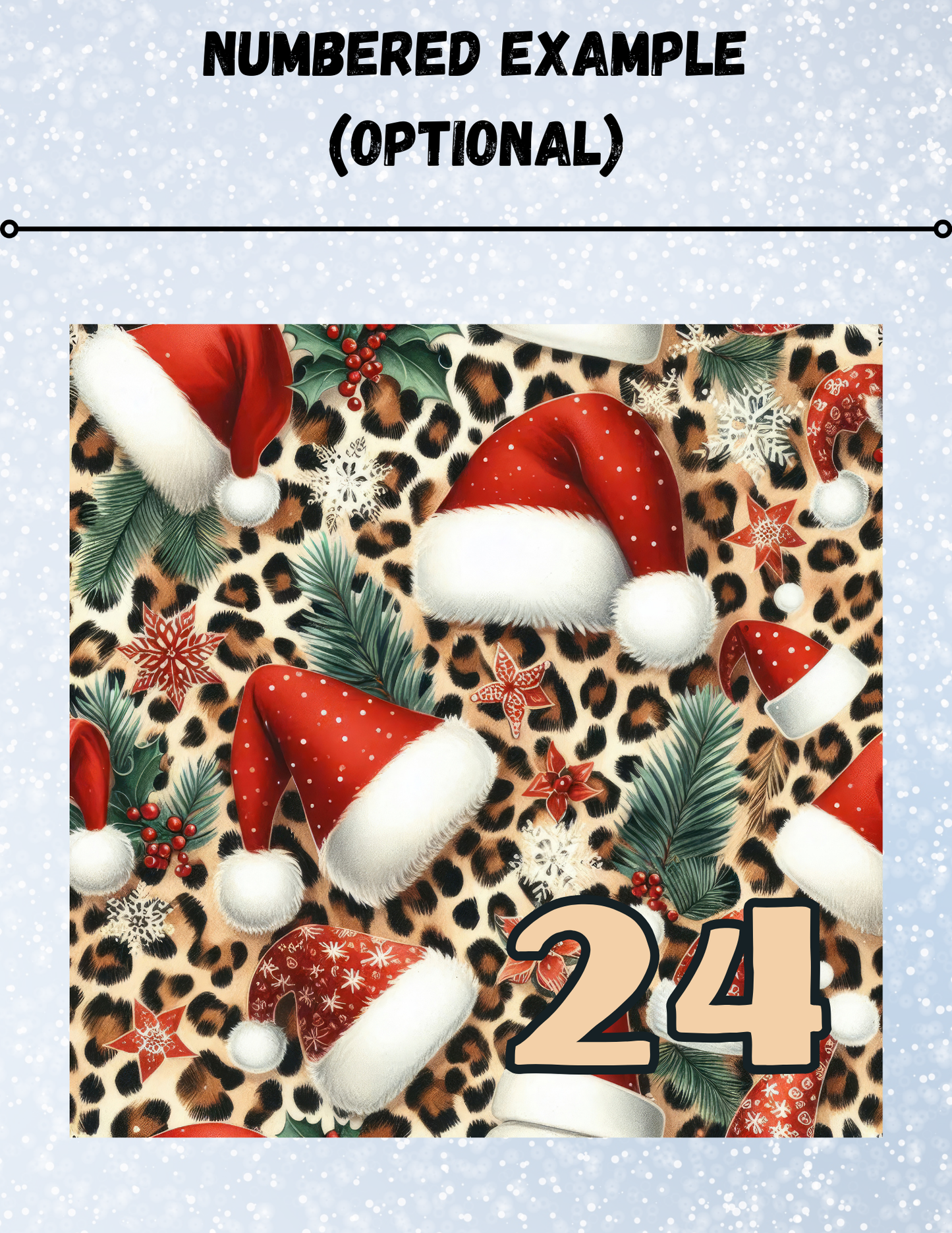 "Holiday Leopard" Decorative Diamond Painting Release Papers