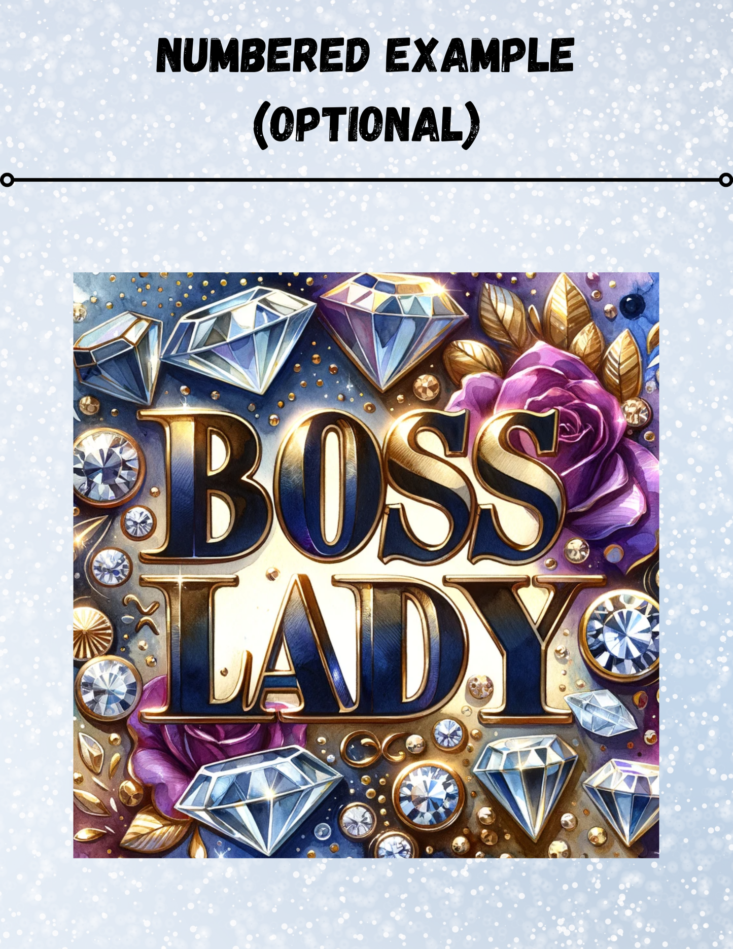 "Boss Lady" Decorative Diamond Painting Release Papers