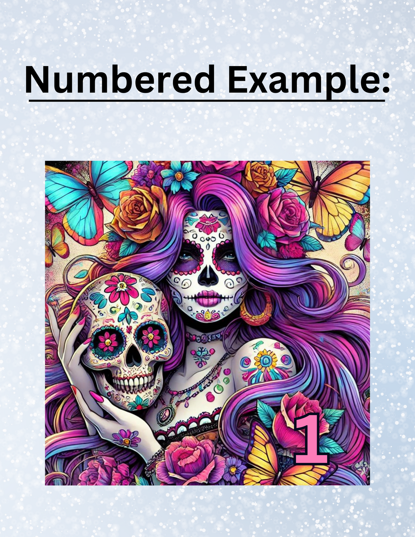 "Sugar Skull Goddess" Decorative Diamond Painting Release Papers