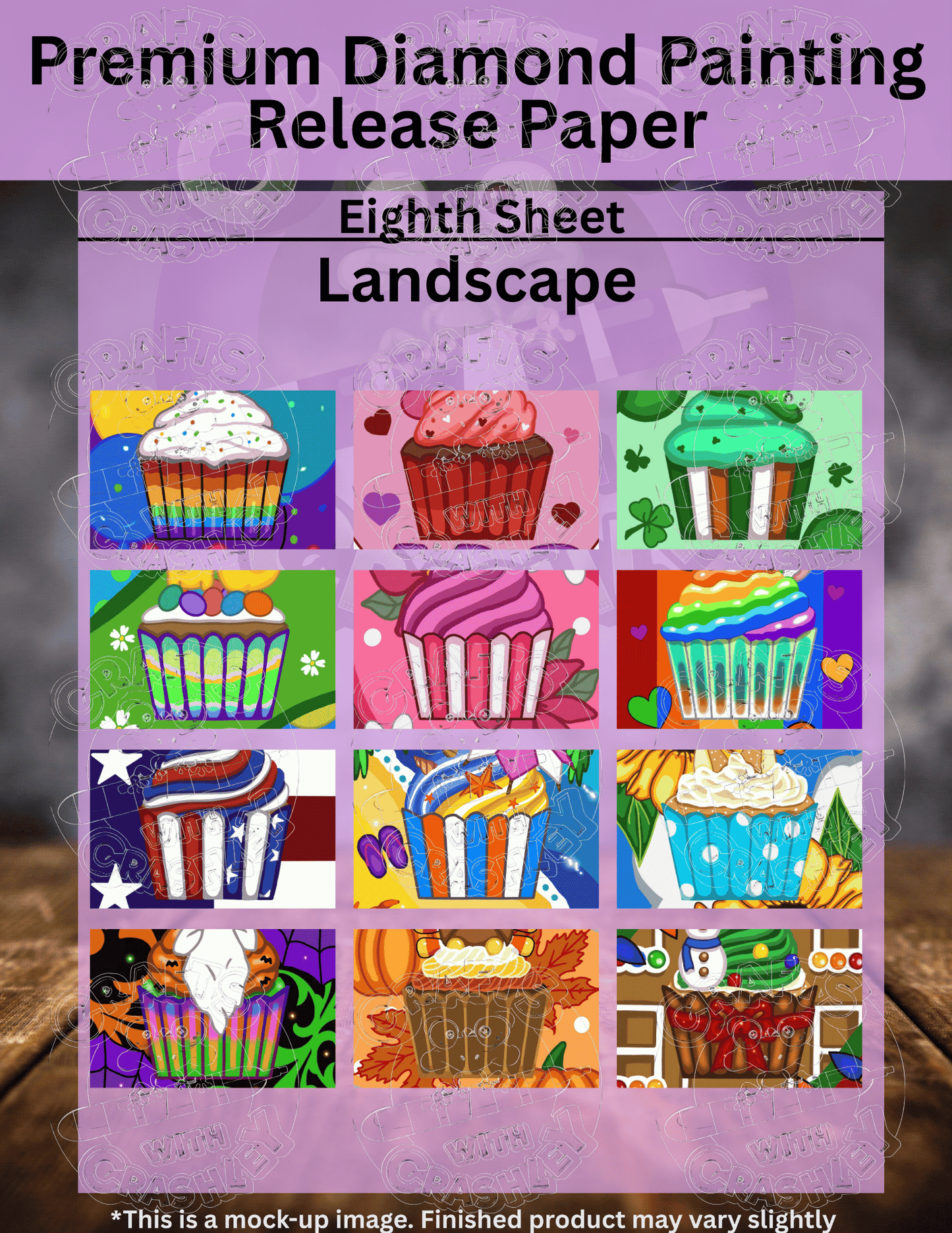 "Cupcake for Every Month" by ©Emma Casey Premium Accessories for Diamond Painting