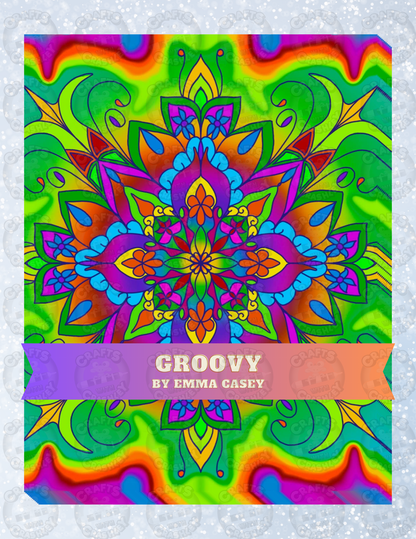 "Groovy" by Emma Casey Decorative Diamond Painting Release Papers