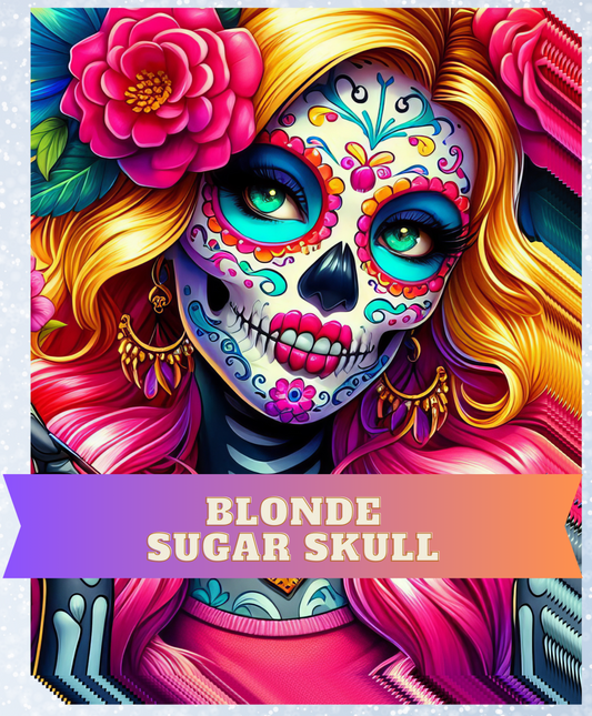 "Blonde Sugar Skull" Decorative Diamond Painting Release Papers