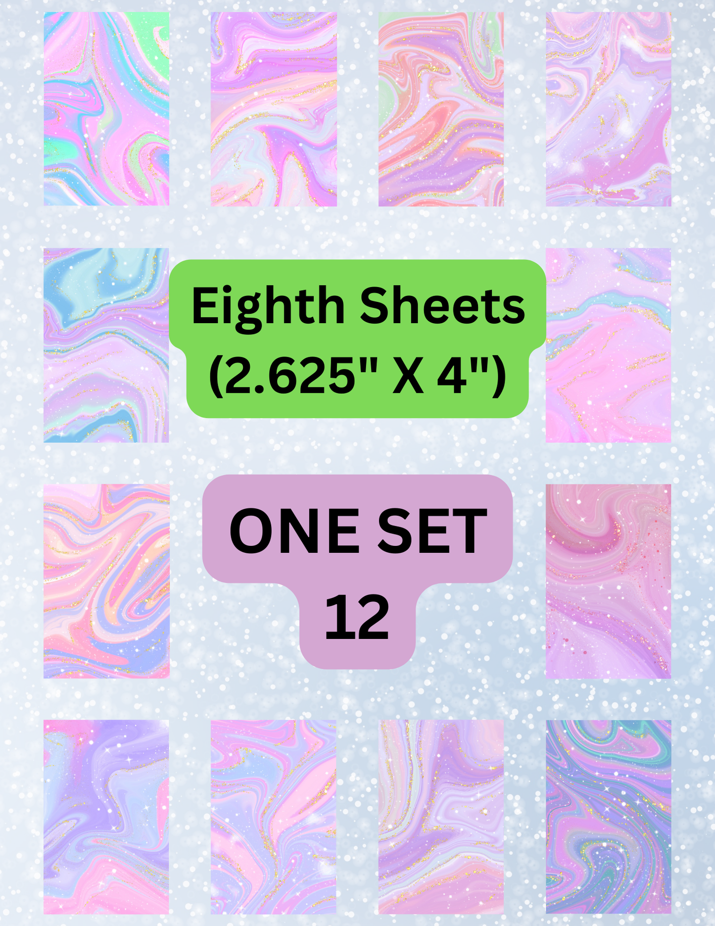 "Sweet Pastel Marble" Premium Diamond Painting Release Papers