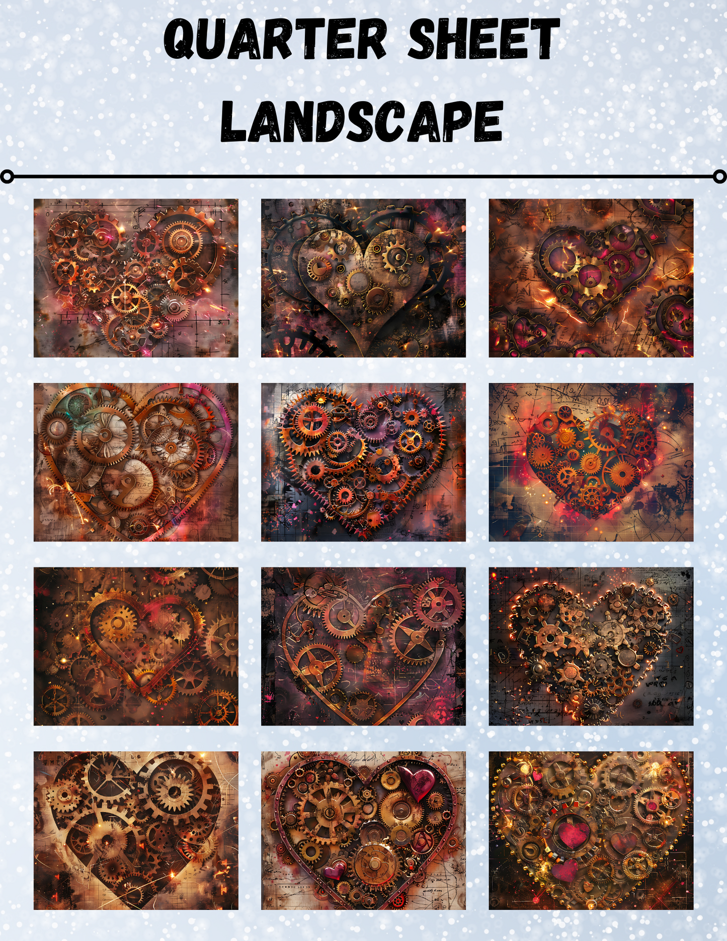 "Steampunk Love" Decorative Diamond Painting Release Paper