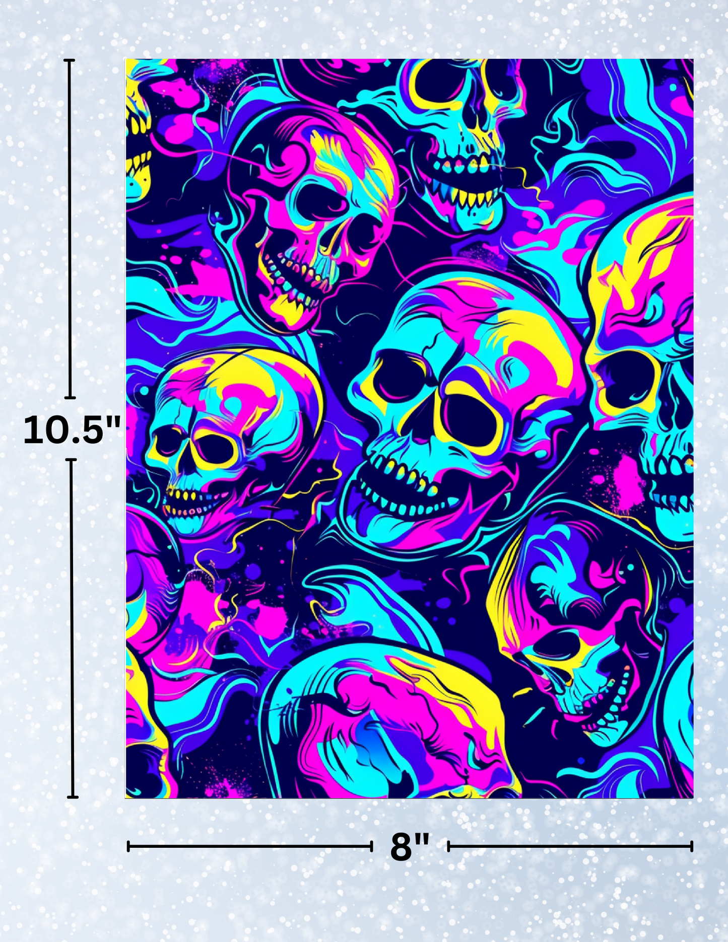 "Neon Skulls" Decorative Diamond Painting Release Papers