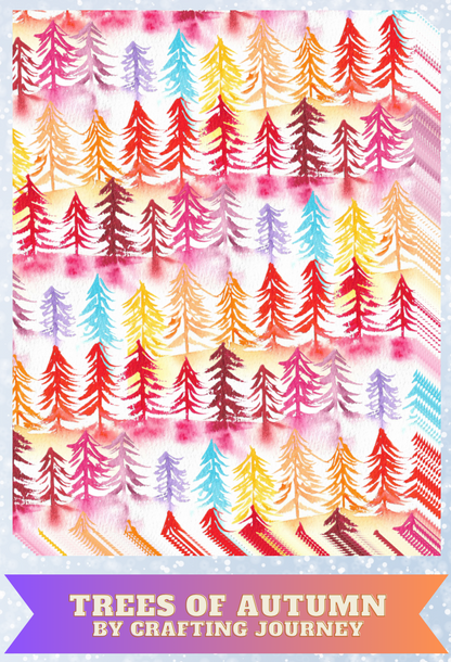 "Trees of Autumn" By Crafting and Crime Daily Decorative Diamond Painting Release Papers