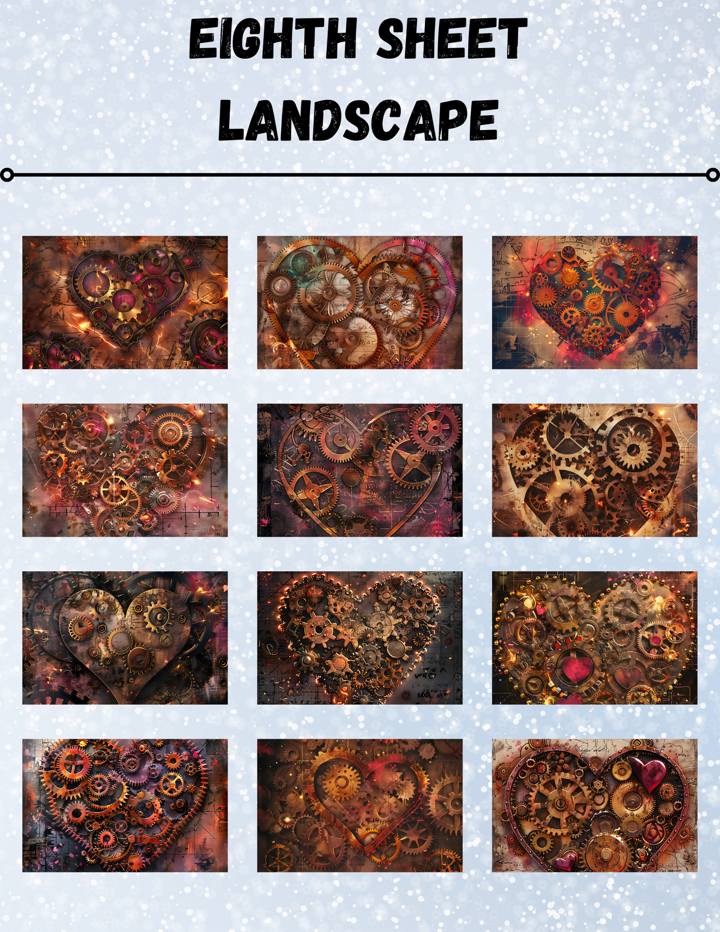 "Steampunk Love" Decorative Diamond Painting Release Paper