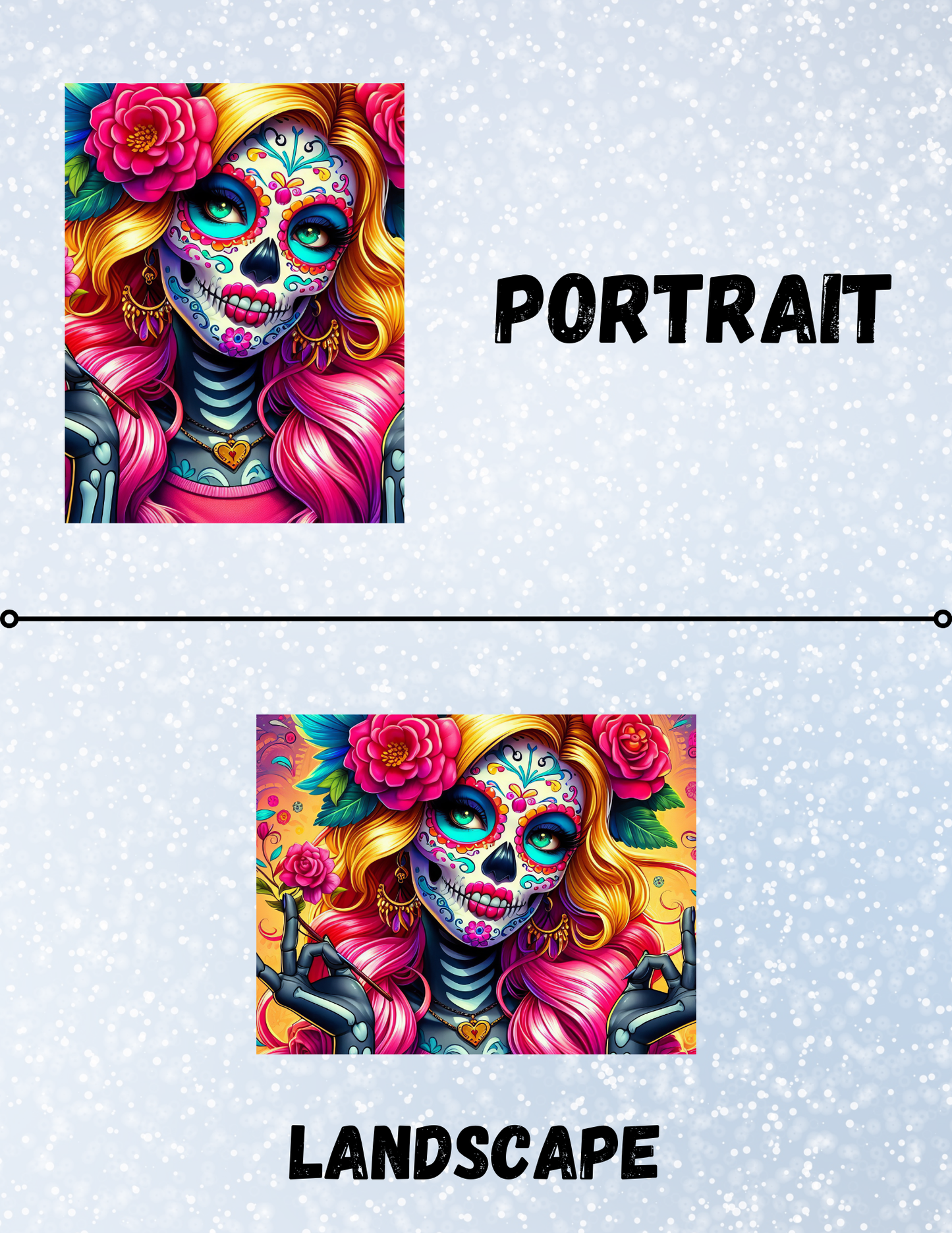 "Blonde Sugar Skull" Decorative Diamond Painting Release Papers