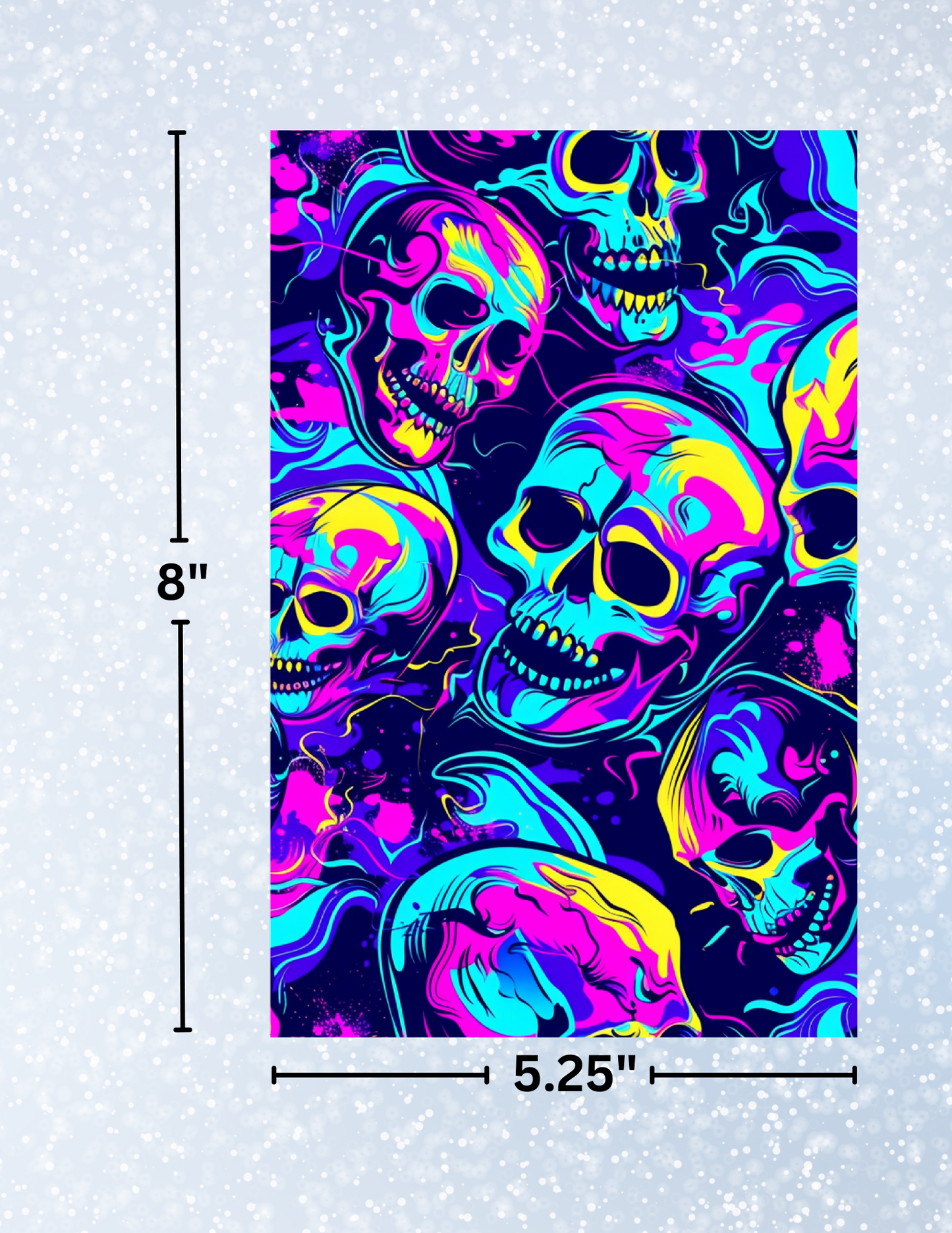 "Neon Skulls" Decorative Diamond Painting Release Papers