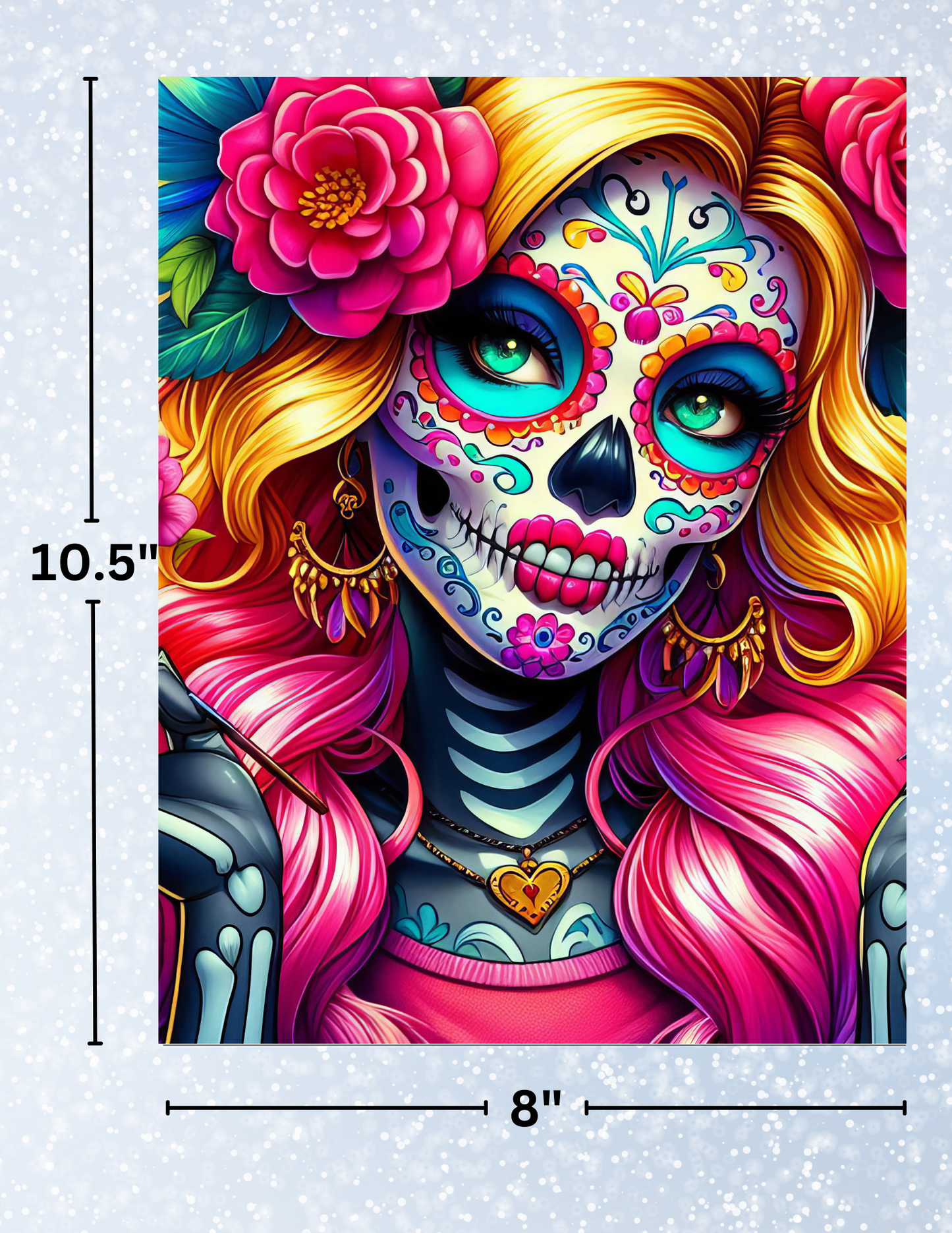 "Blonde Sugar Skull" Decorative Diamond Painting Release Papers