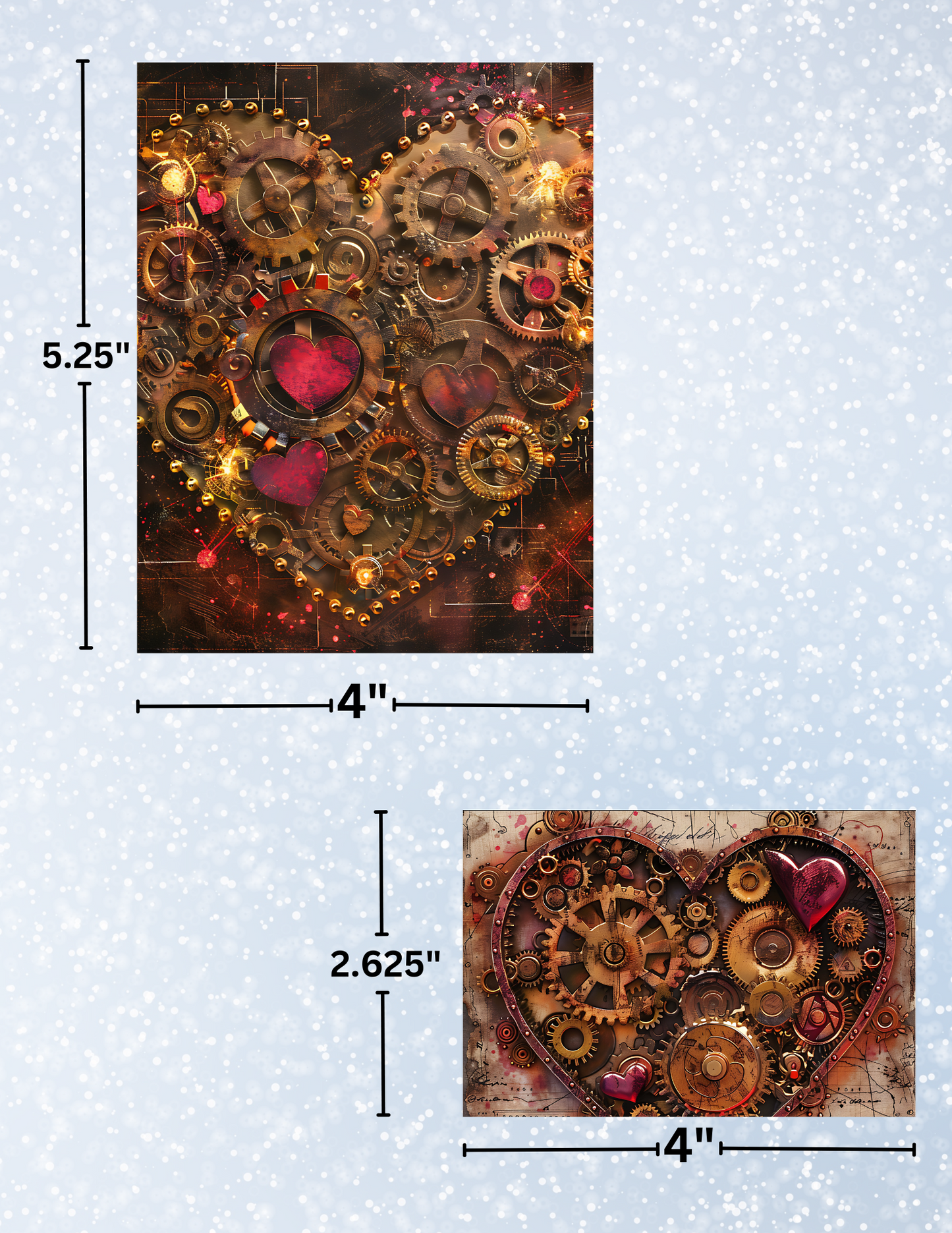 "Steampunk Love" Decorative Diamond Painting Release Paper